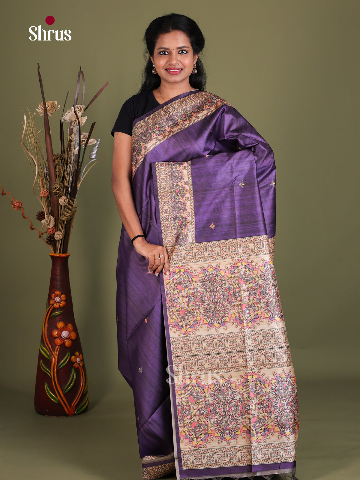 Printed Madhubani Saree - EES12165