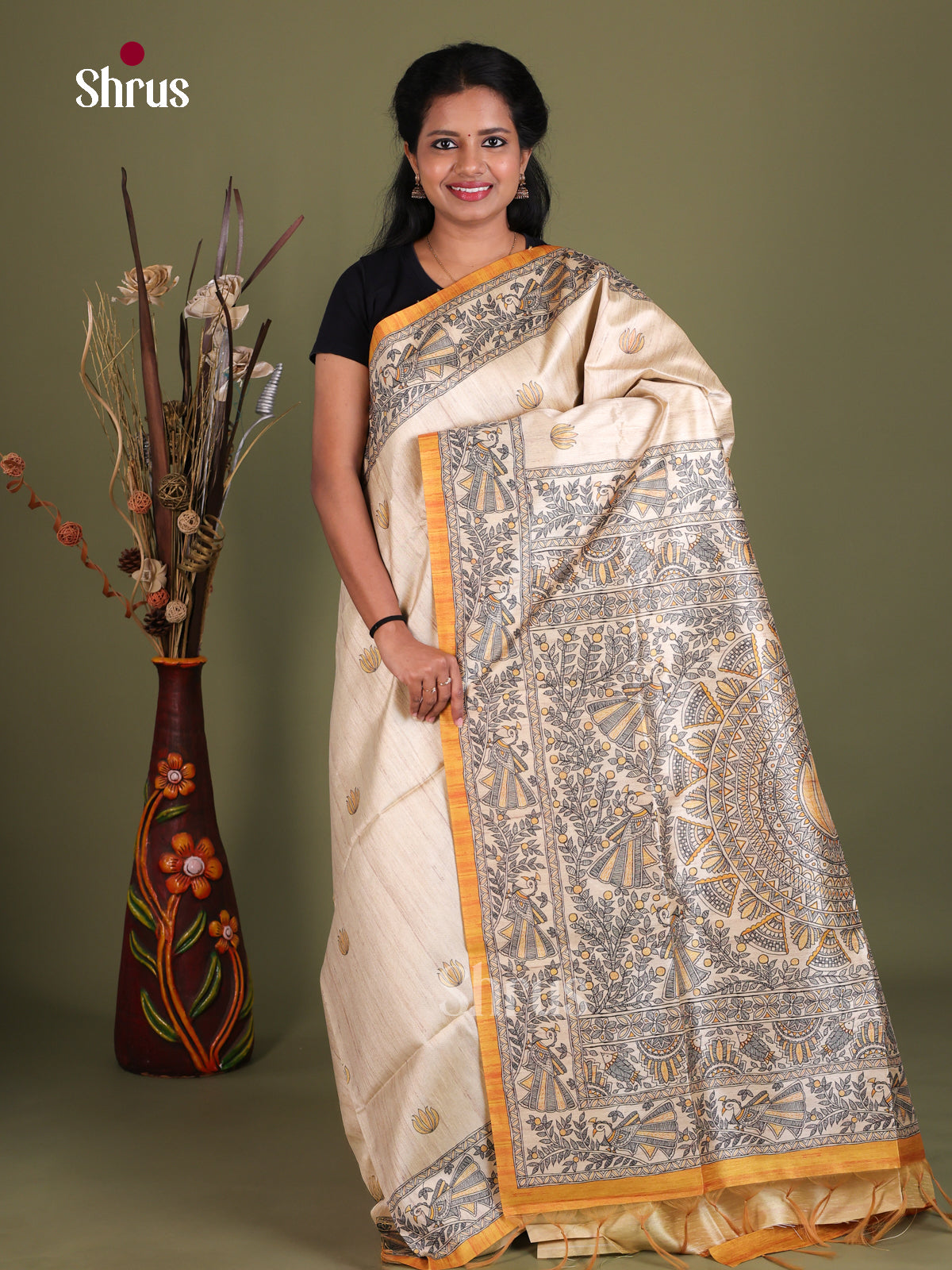 Printed Madhubani Saree - EES12169