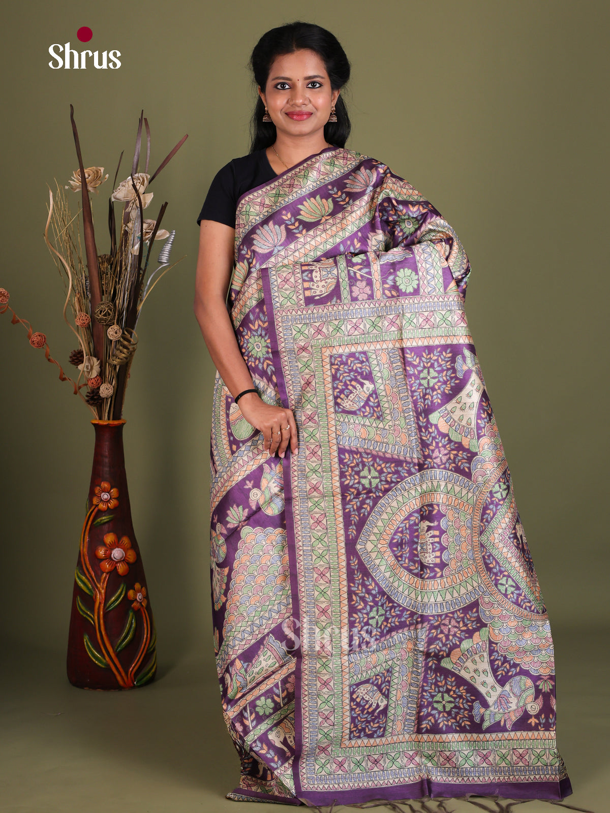 Printed Madhubani Saree - EES12174