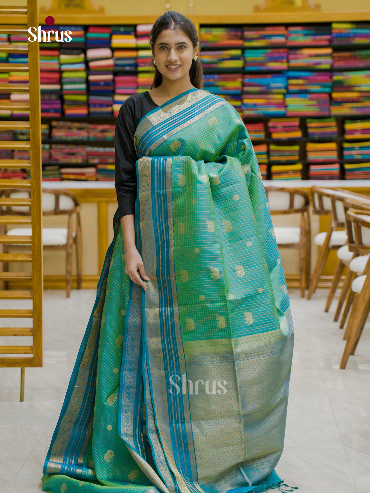 Softsilk-halfpure Saree - EES12184 - Shop on Shrus.com