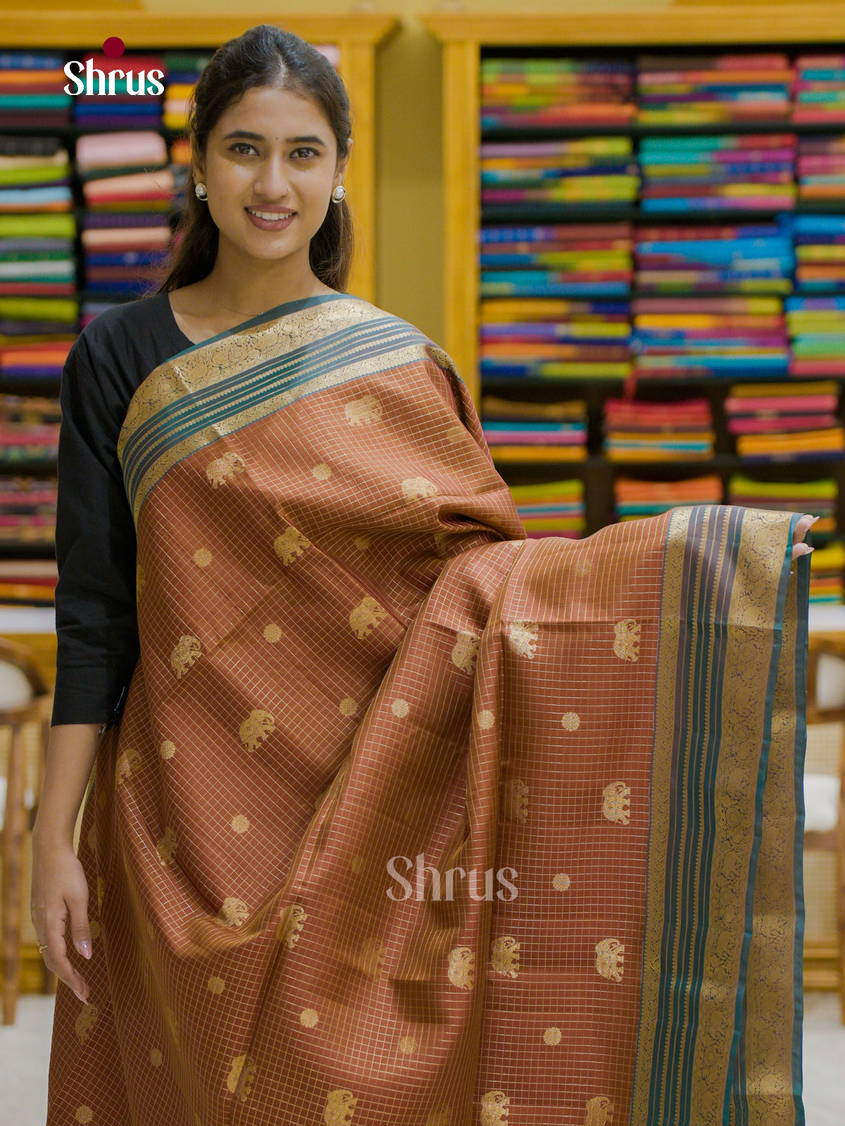 Softsilk-halfpure Saree - EES12187 - Shop on Shrus.com