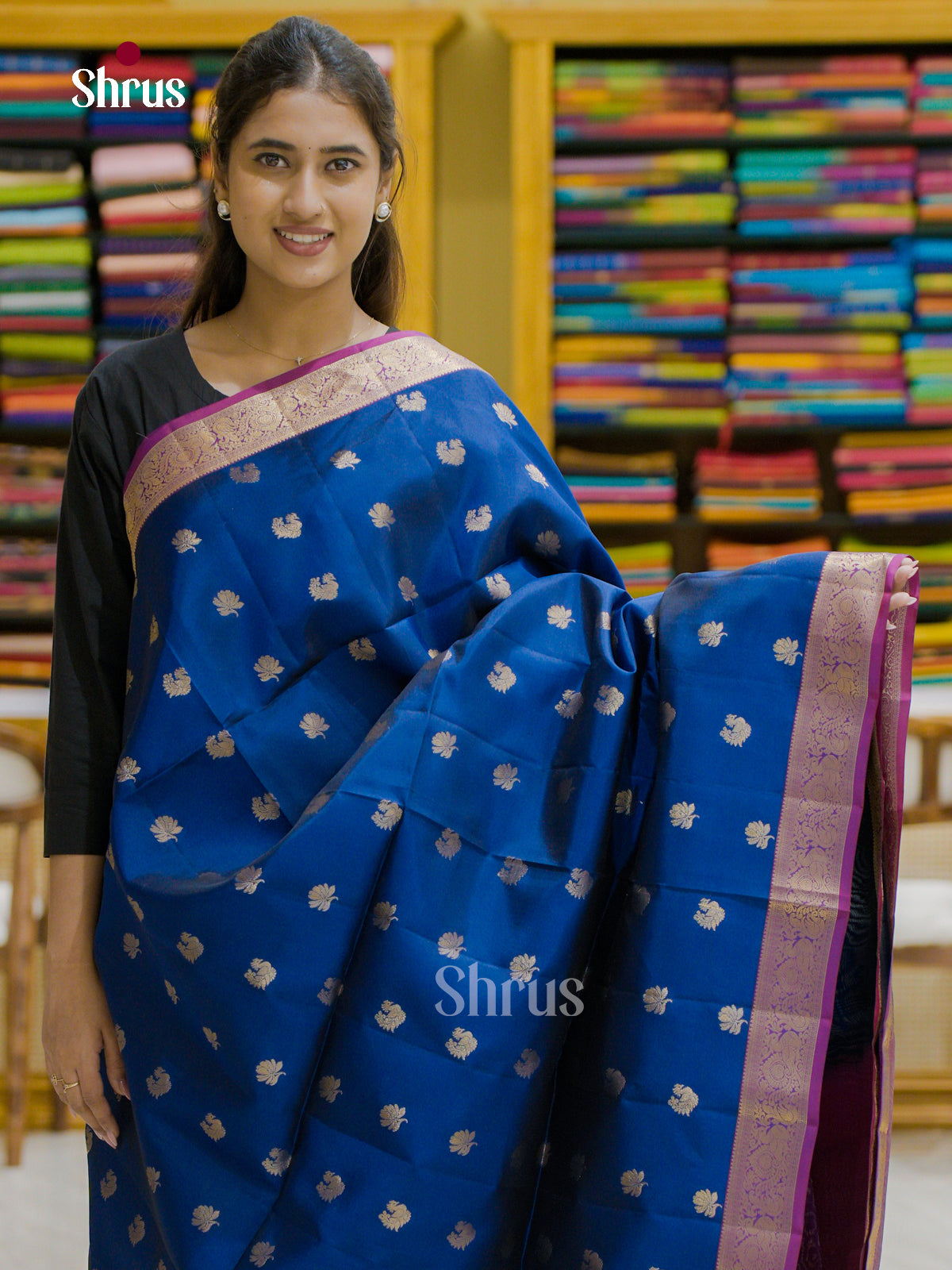 Softsilk-halfpure Saree - EES12193 - Shop on Shrus.com
