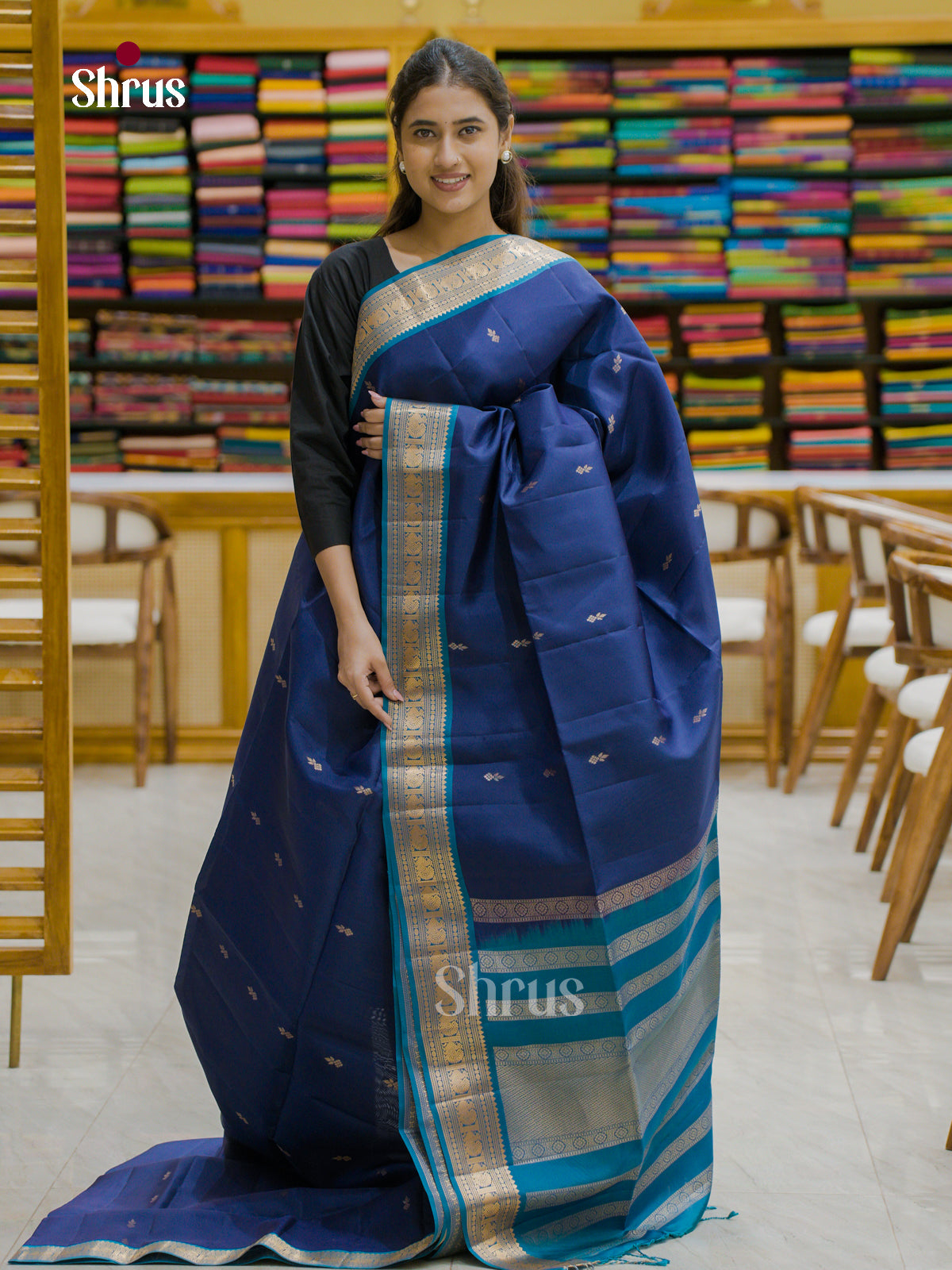 Softsilk-halfpure Saree - EES12196 - Shop on Shrus.com
