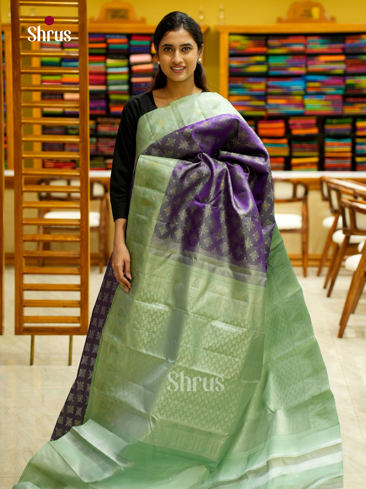 Kanchipuram silk Saree - EES12205 - Shop on Shrus.com