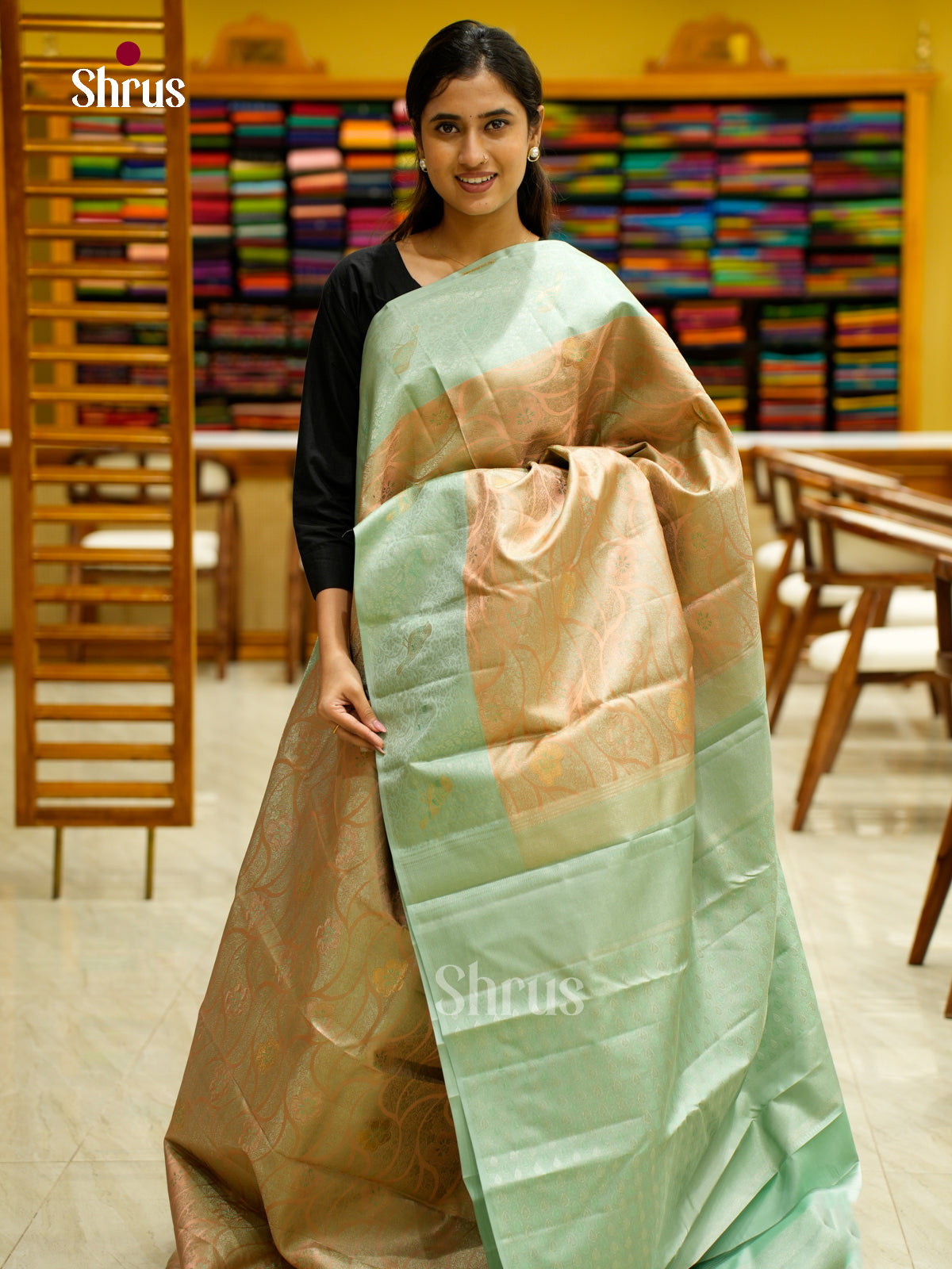Kanchipuram silk Saree - EES12209 - Shop on Shrus.com