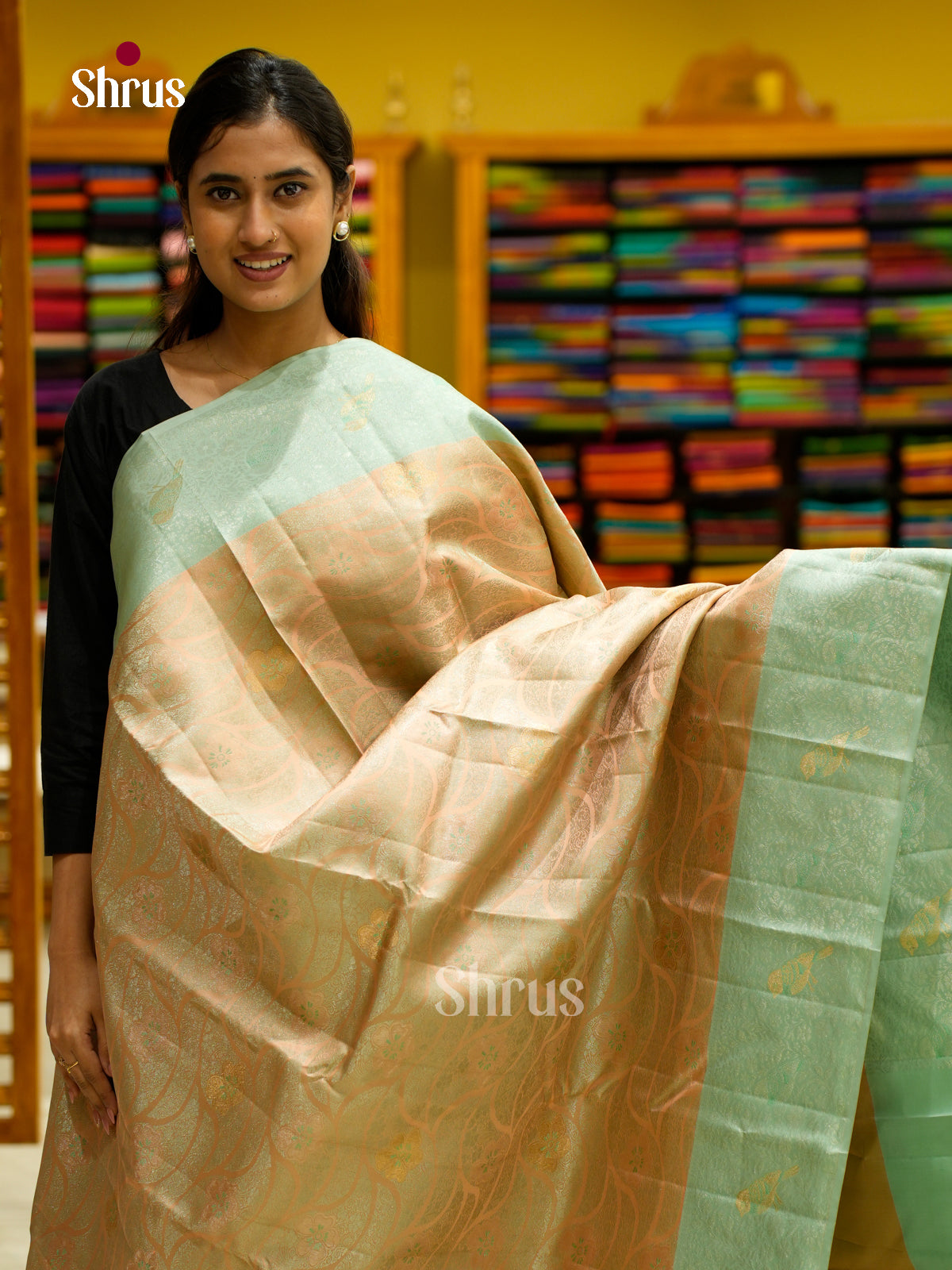 Kanchipuram silk Saree - EES12209 - Shop on Shrus.com