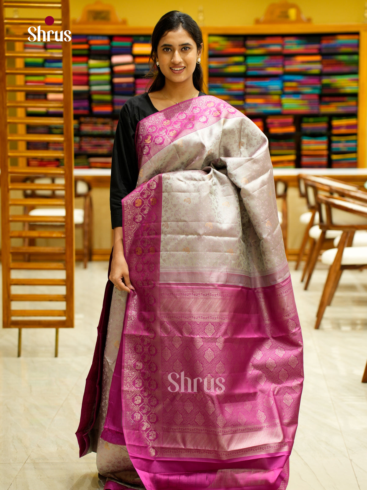 Kanchipuram silk Saree - EES12212 - Shop on Shrus.com