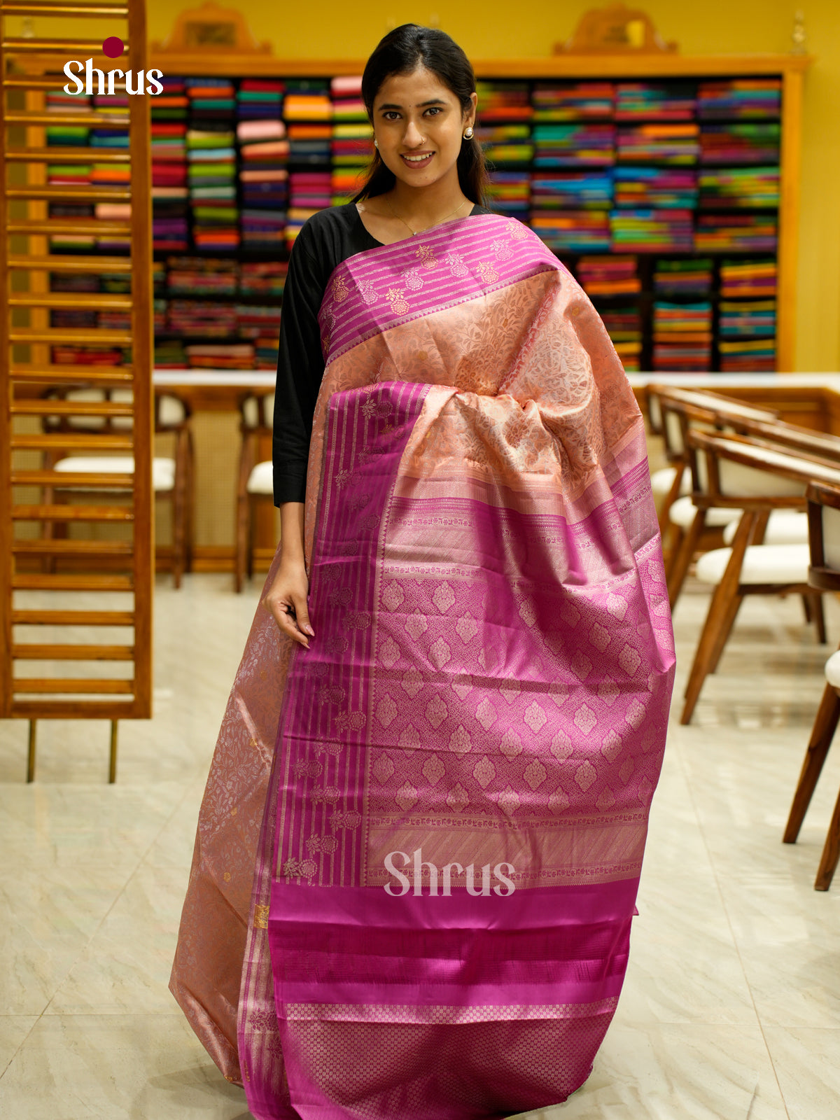 Kanchipuram silk Saree - EES12215 - Shop on Shrus.com