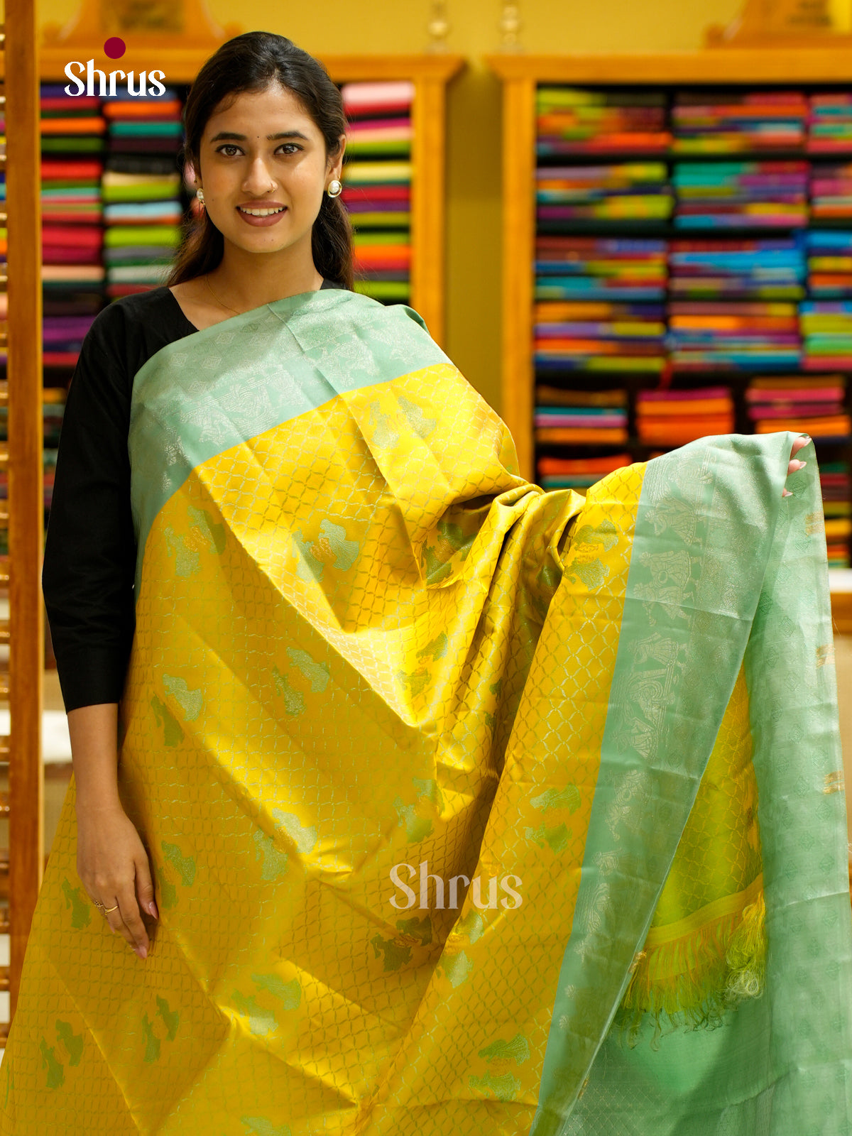 Kanchipuram silk Saree - EES12219 - Shop on Shrus.com