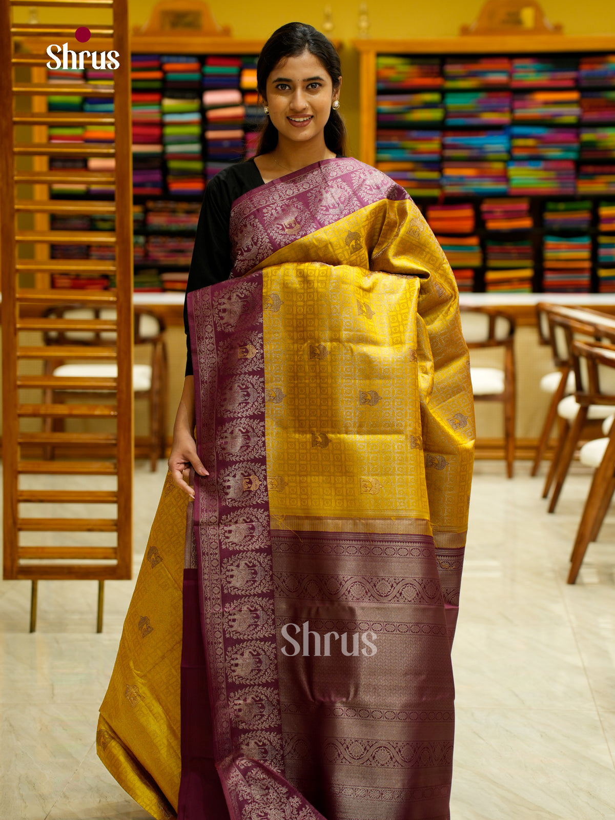 Kanchipuram silk Saree - EES12220 - Shop on Shrus.com
