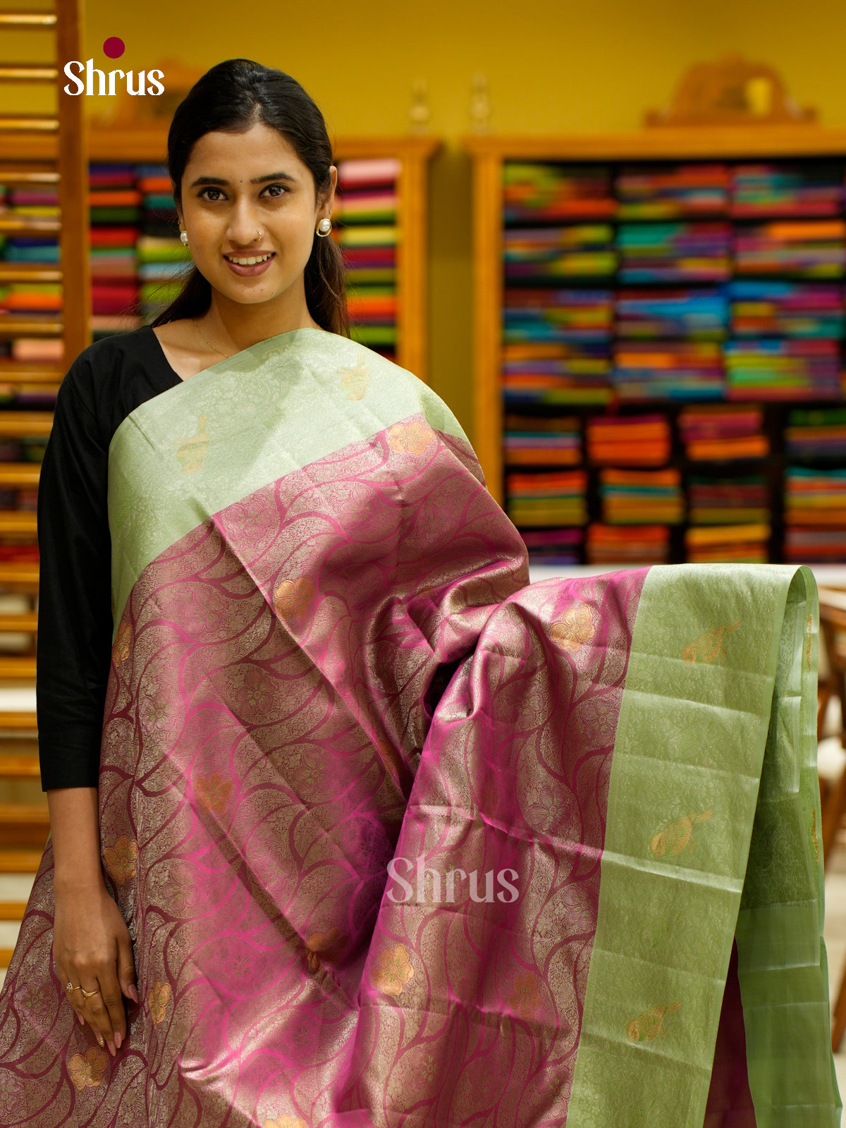 Kanchipuram silk Saree - EES12223 - Shop on Shrus.com