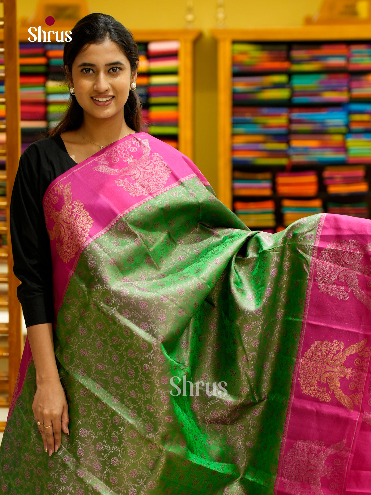 Kanchipuram silk Saree - EES12227 - Shop on Shrus.com