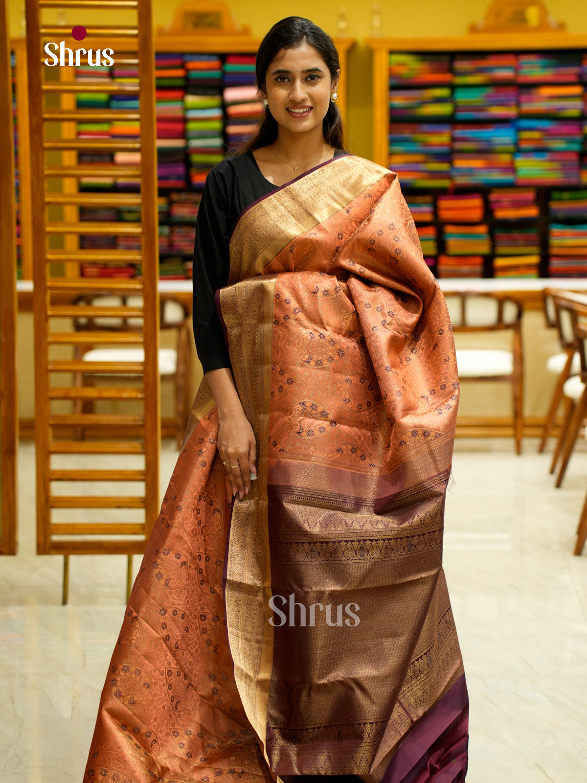 Kanchipuram silk Saree - EES12232 - Shop on Shrus.com