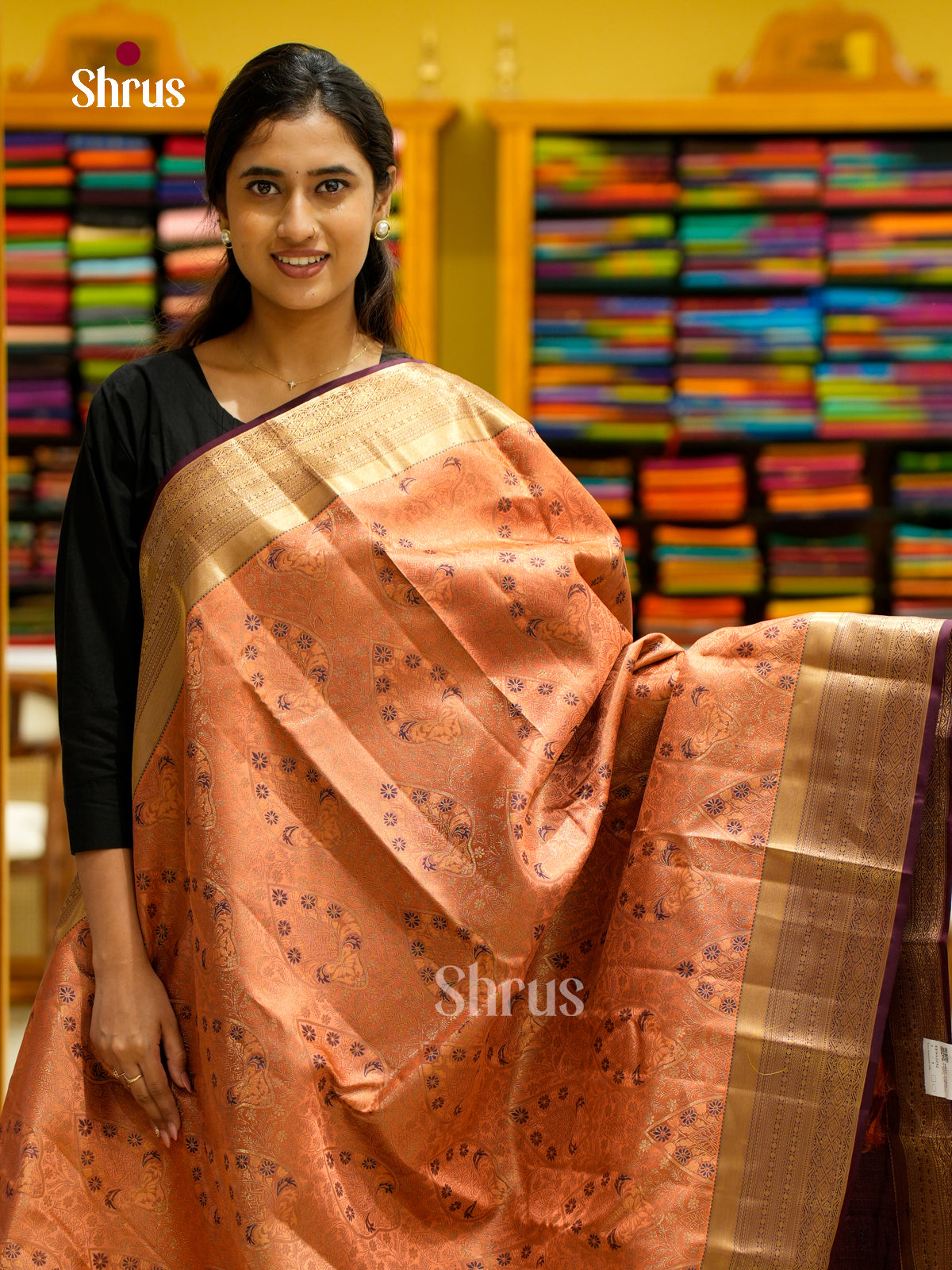 Kanchipuram silk Saree - EES12232 - Shop on Shrus.com