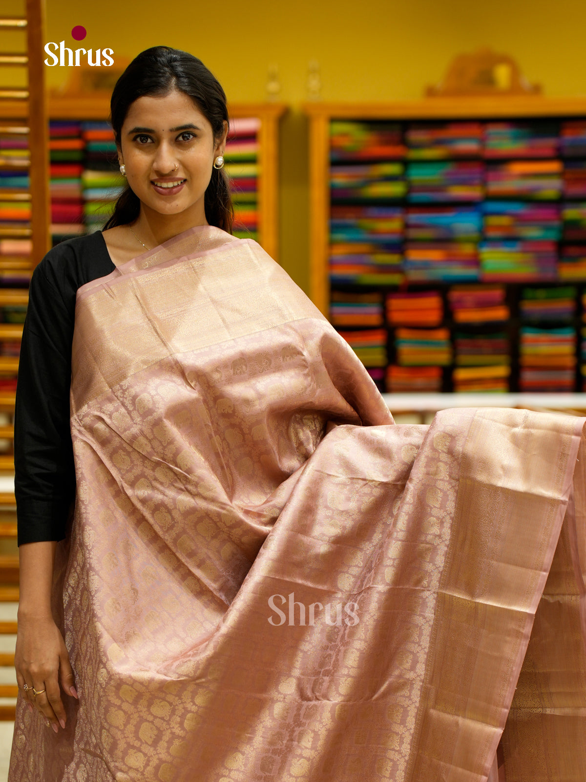 Kanchipuram silk Saree - EES12244 - Shop on Shrus.com