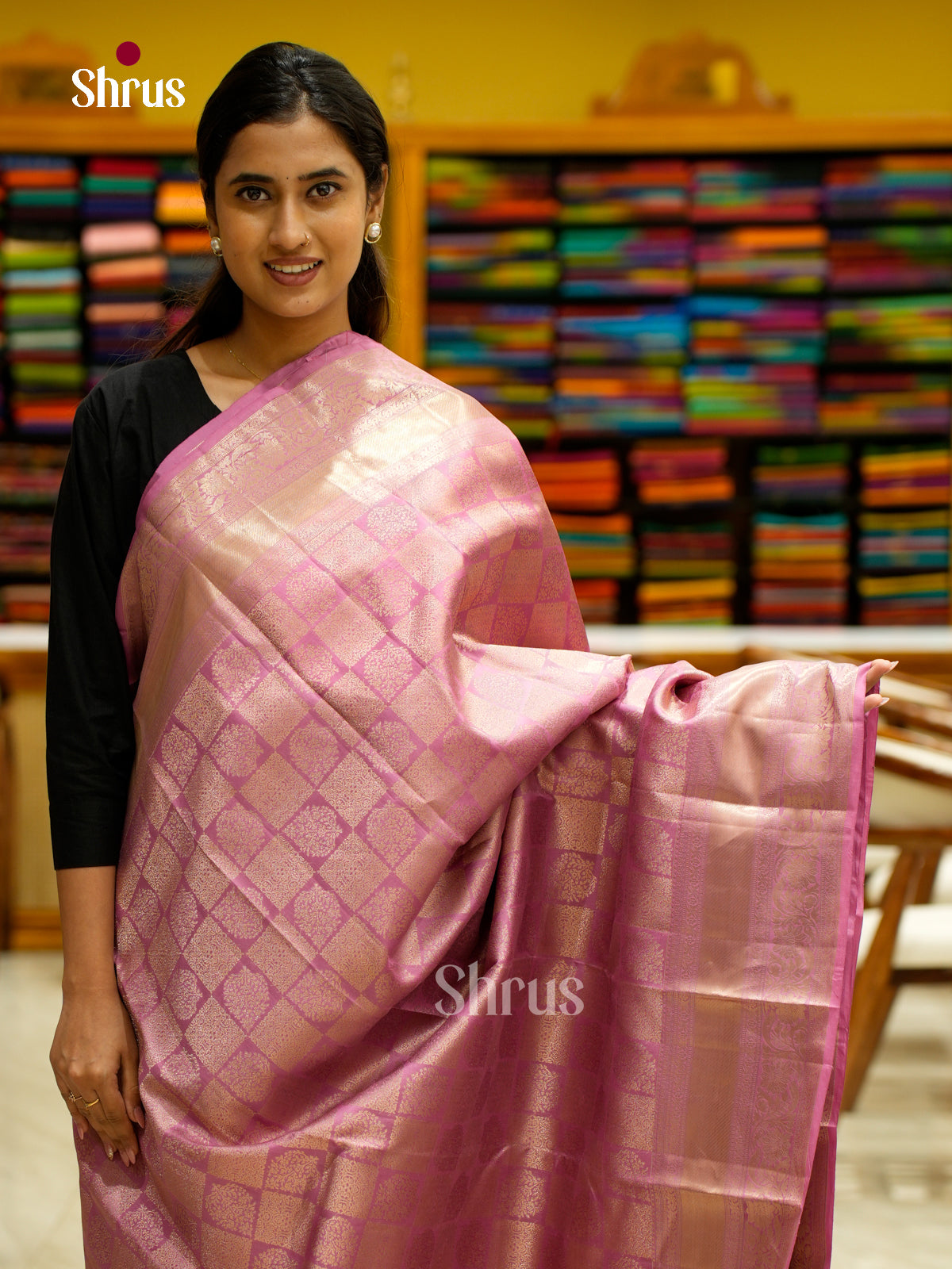 Kanchipuram silk Saree - EES12245 - Shop on Shrus.com