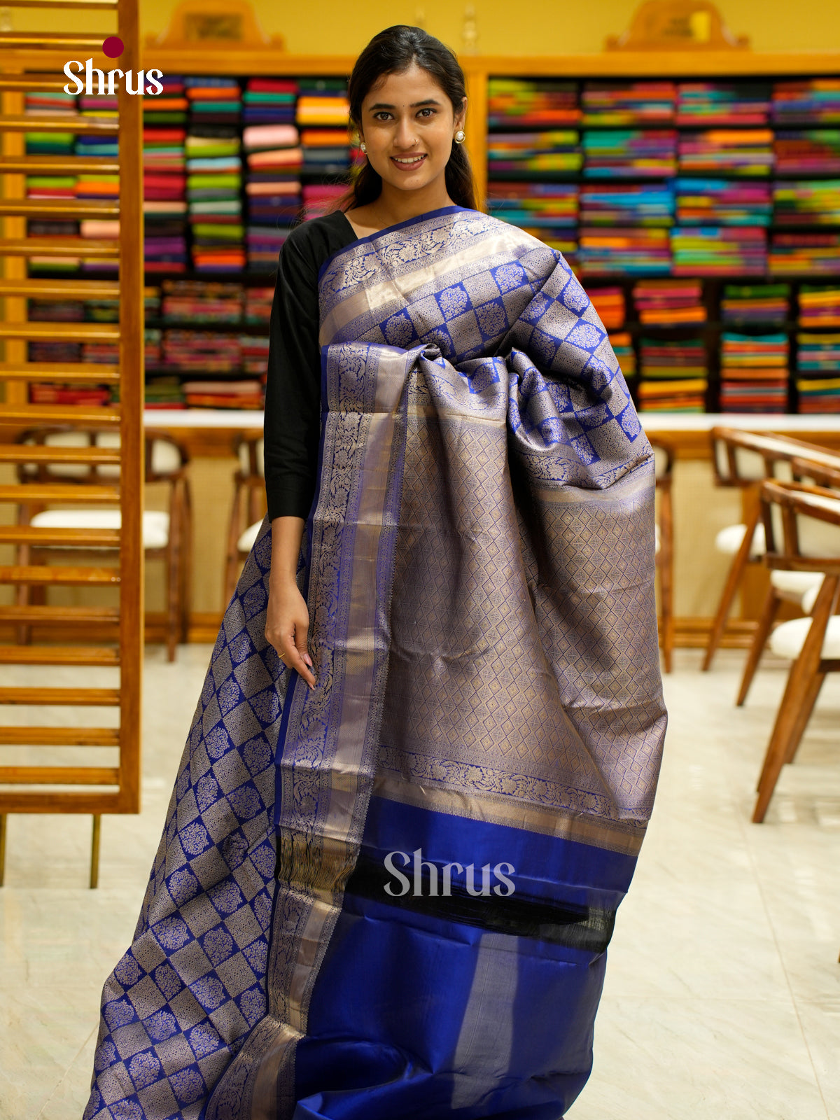 Kanchipuram silk Saree - EES12250 - Shop on Shrus.com