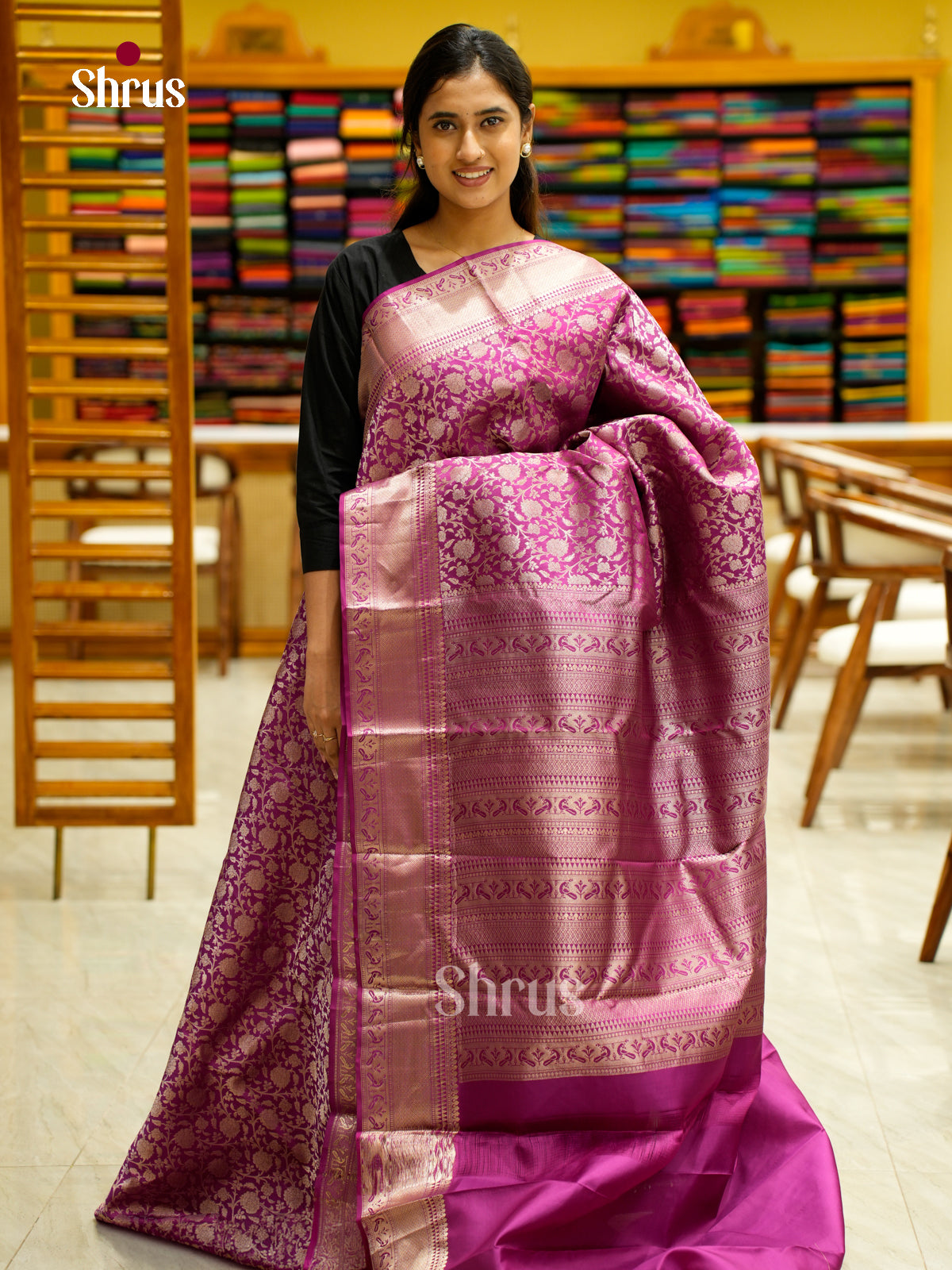 Kanchipuram silk Saree - EES12267 - Shop on Shrus.com