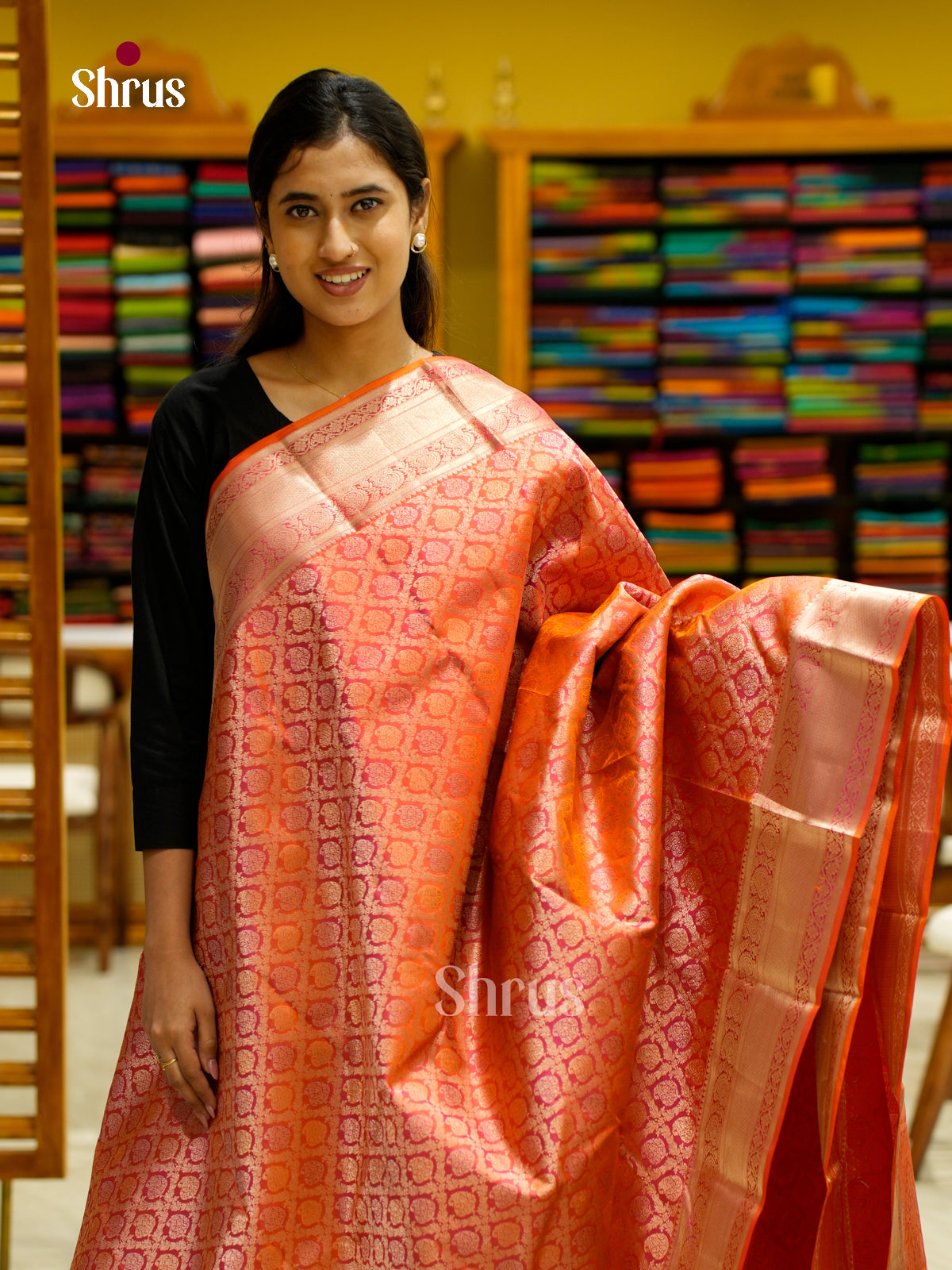 Kanchipuram silk Saree - EES12270 - Shop on Shrus.com