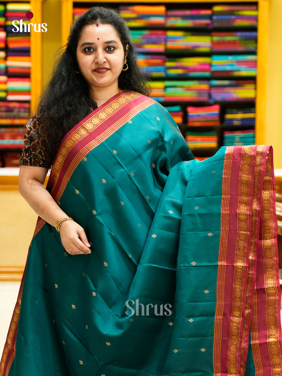 Kanchipuram-halfpure Saree - EES14014 - Shop on Shrus.com