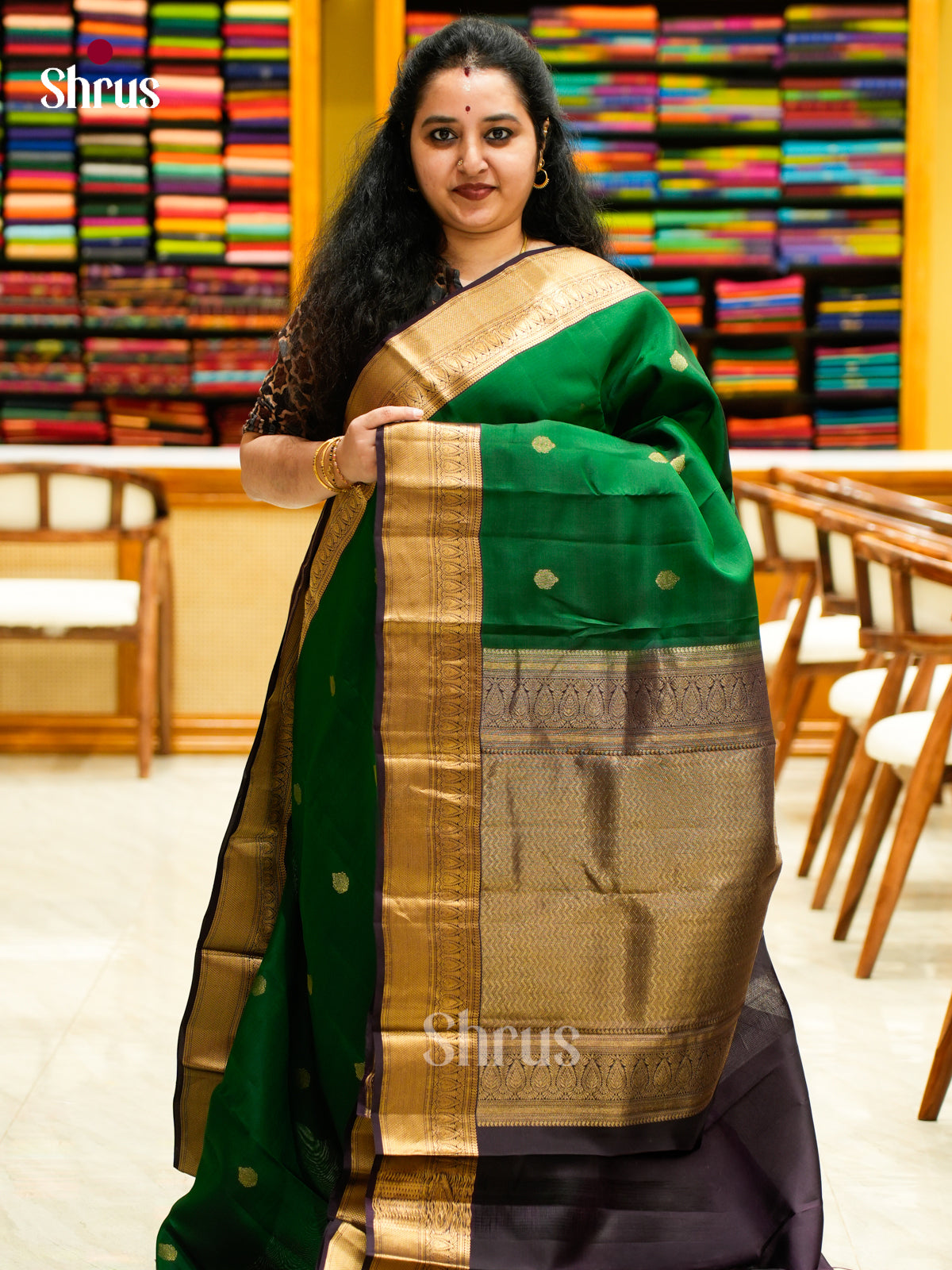 Kanchipuram-halfpure Saree - EES14032 - Shop on Shrus.com
