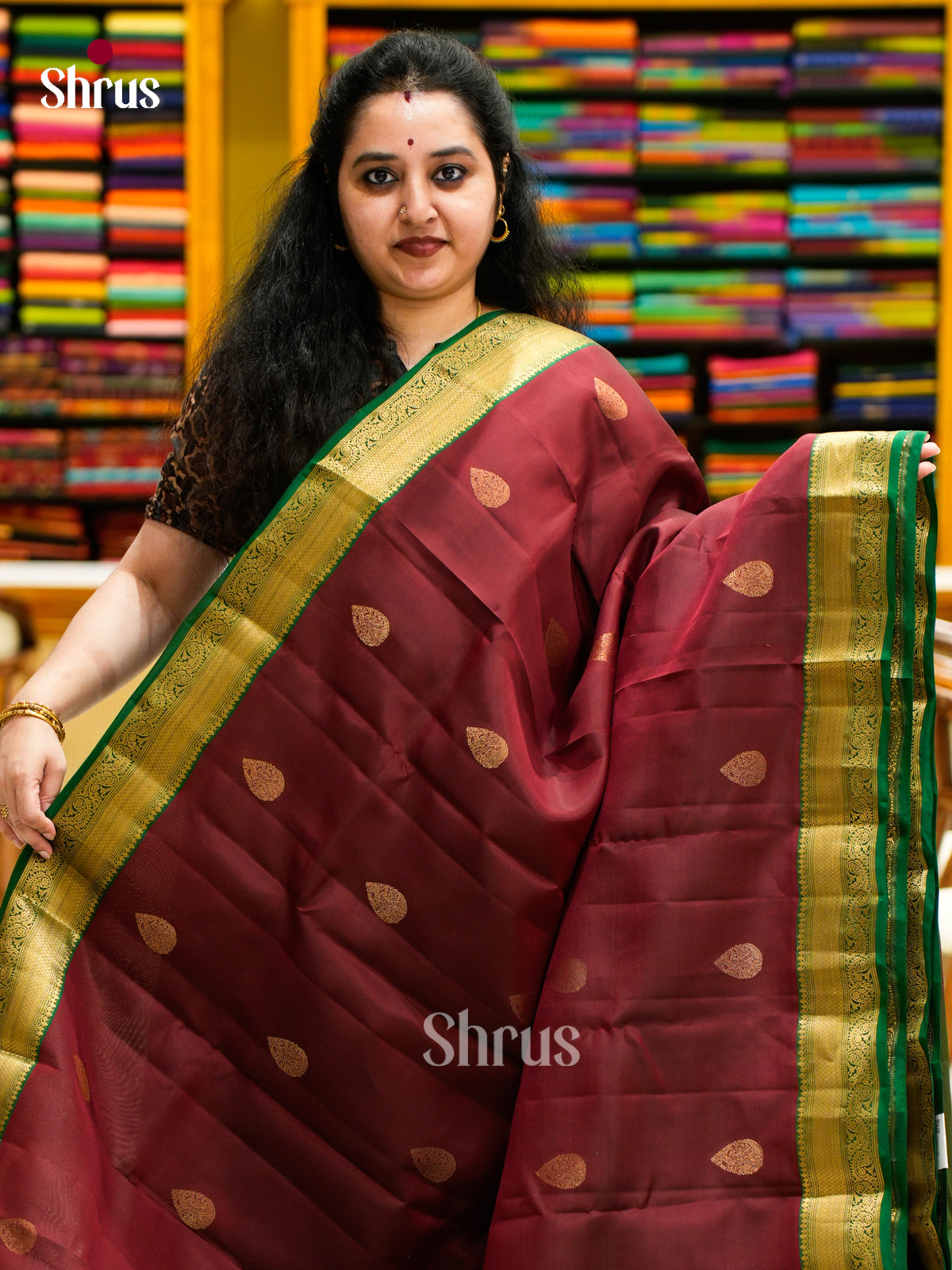 Kanchipuram-halfpure Saree - EES14033 - Shop on Shrus.com
