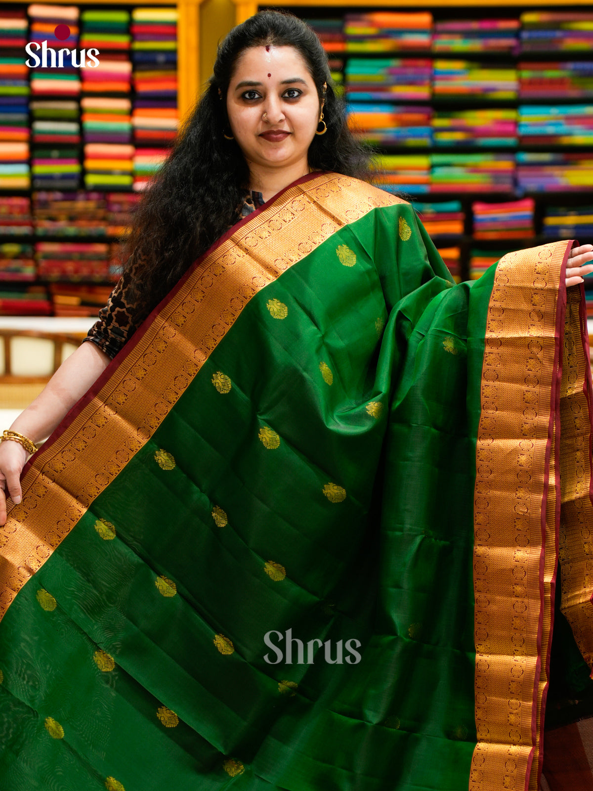 Kanchipuram-halfpure Saree - EES14048 - Shop on Shrus.com