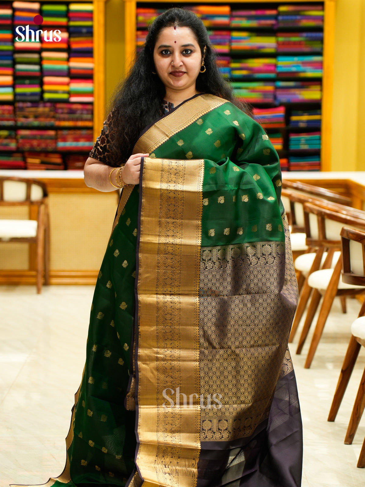 Kanchipuram-halfpure Saree - EES14053 - Shop on Shrus.com