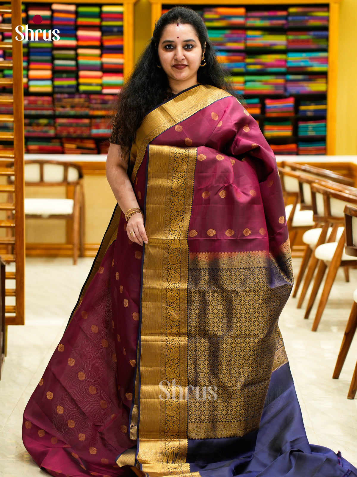 Kanchipuram-halfpure Saree - EES14054 - Shop on Shrus.com