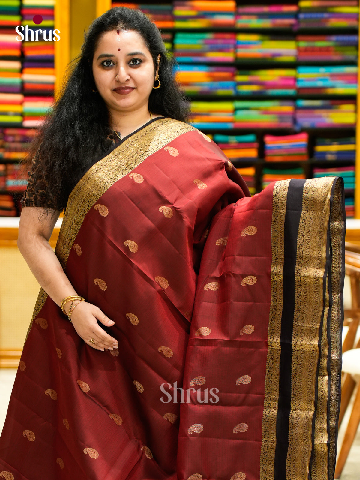 Kanchipuram-halfpure Saree - EES14057 - Shop on Shrus.com