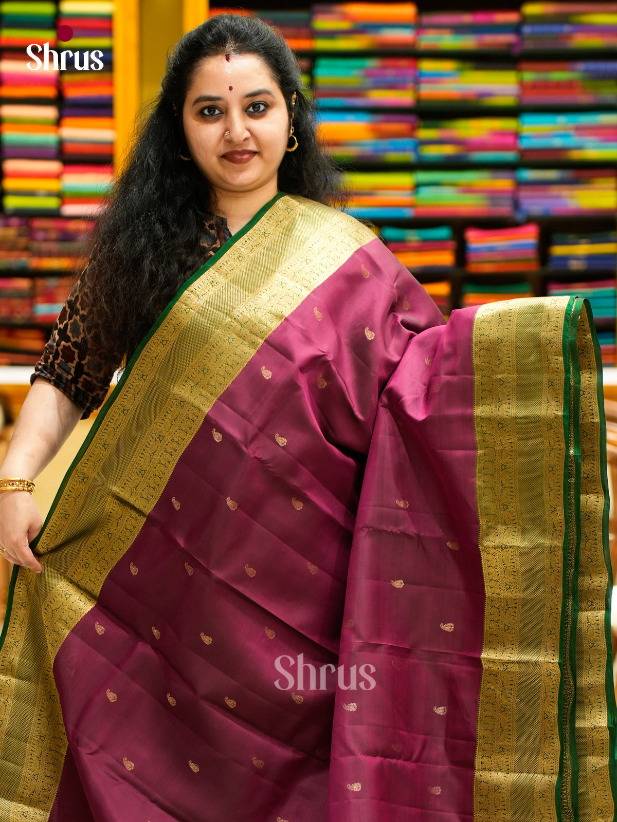 Kanchipuram-halfpure Saree - EES14058 - Shop on Shrus.com