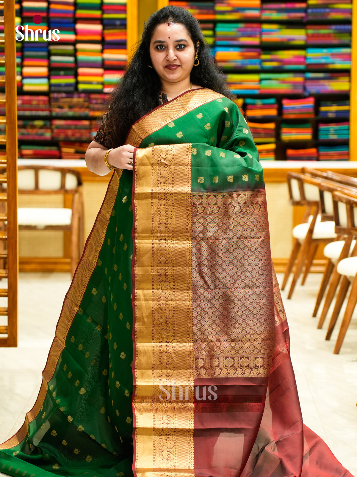 Kanchipuram-halfpure Saree - EES14059 - Shop on Shrus.com