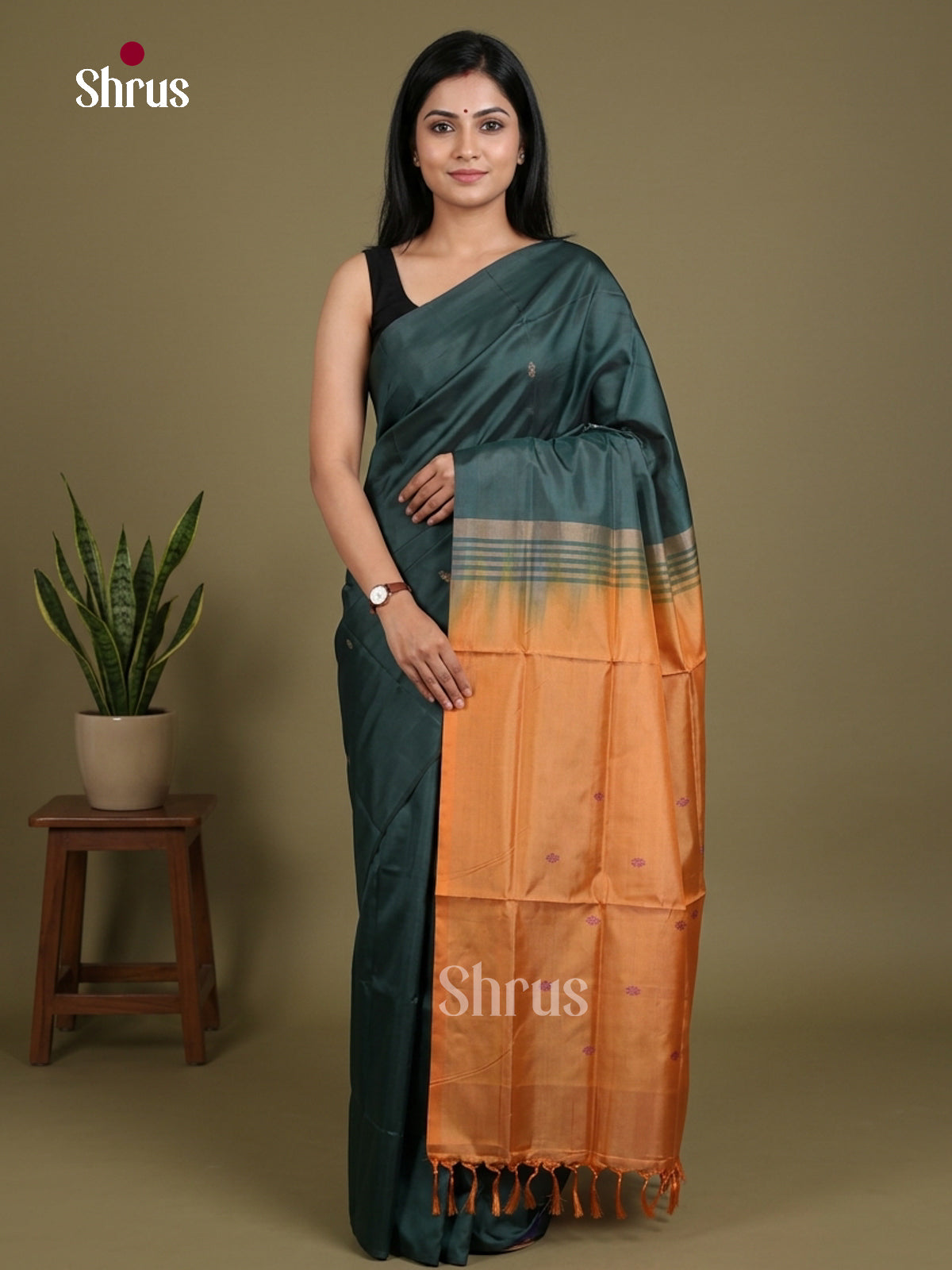 Banana Pith Saree - EES14101 - Shop on Shrus.com