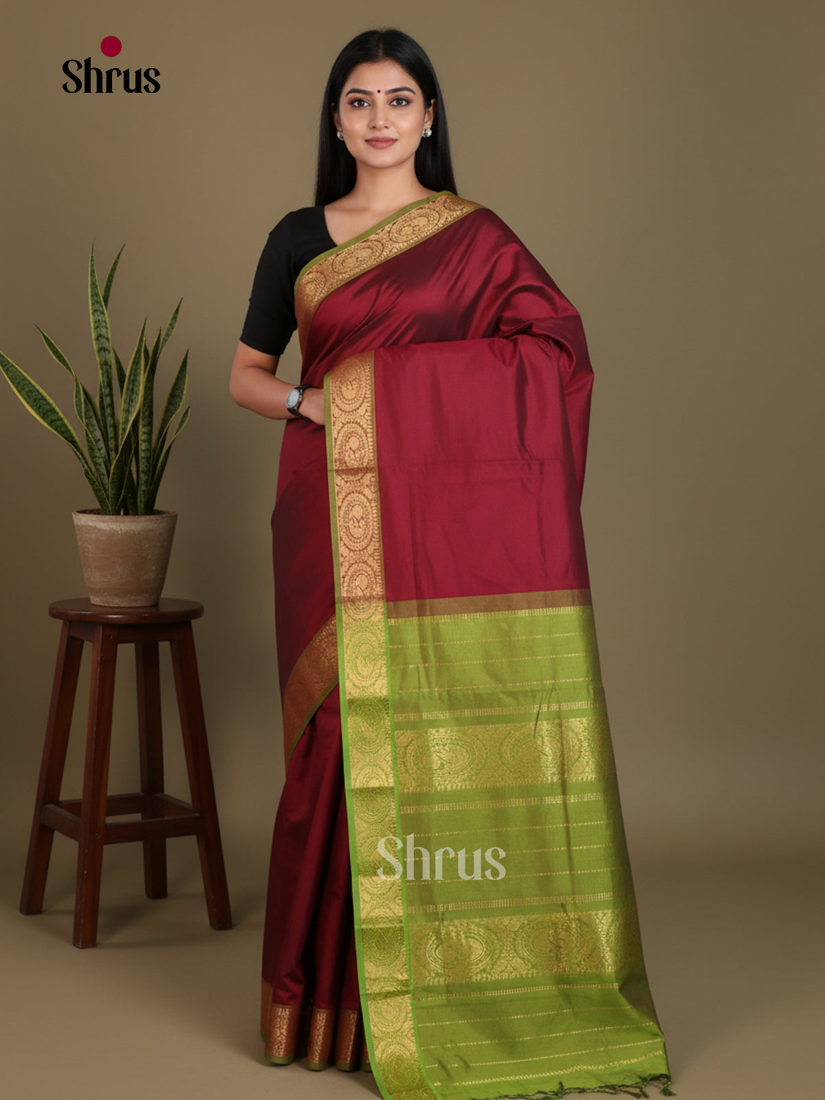 Silkcotton-Halfpure 9Yards Saree - EES16109 - Shop on Shrus.com