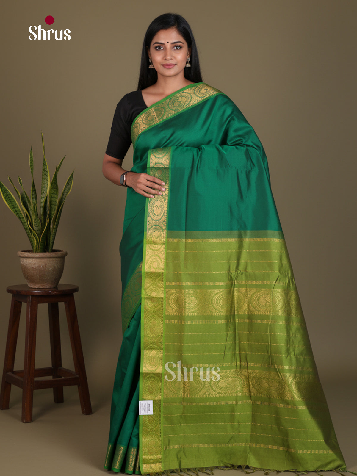 Silkcotton-Halfpure 9Yards Saree - EES16112 - Shop on Shrus.com