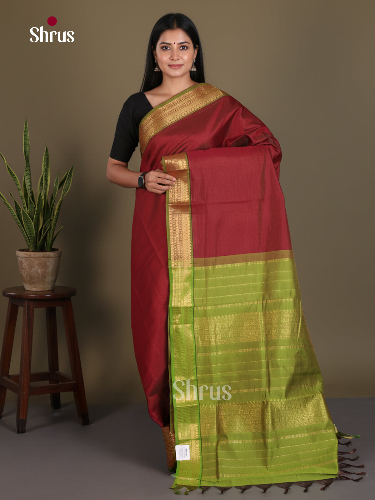 Silkcotton-Halfpure 9Yards Saree - EES16117 - Shop on Shrus.com