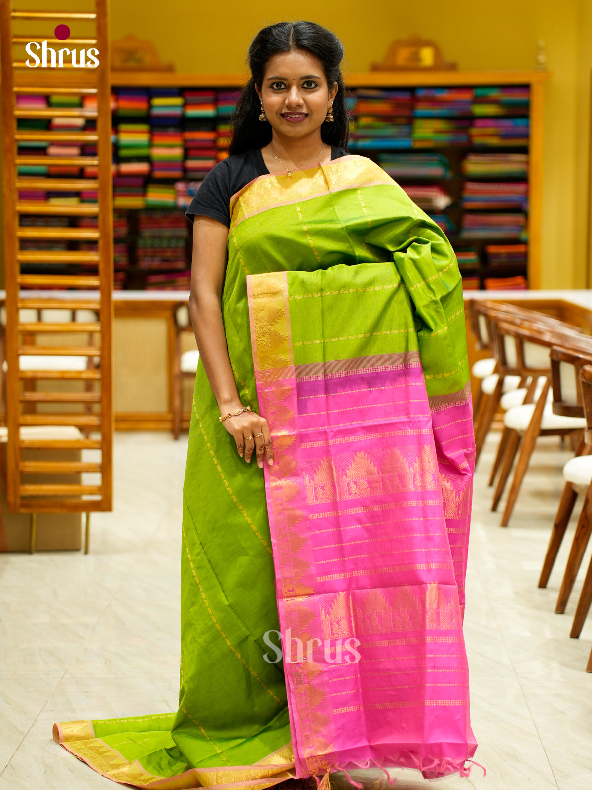 Silkcotton-halfpure Saree - EES16146