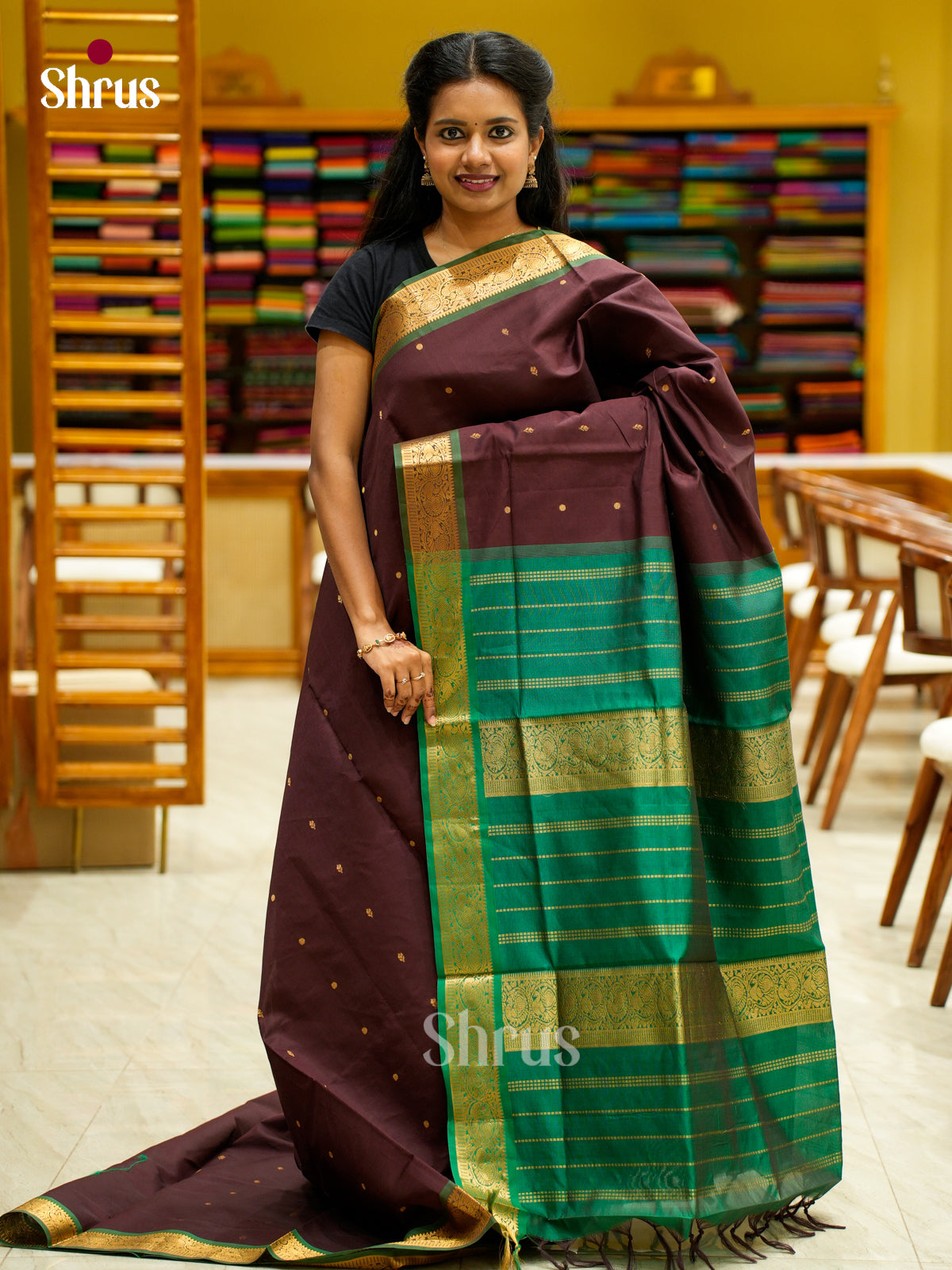 Silkcotton-halfpure Saree - EES16159