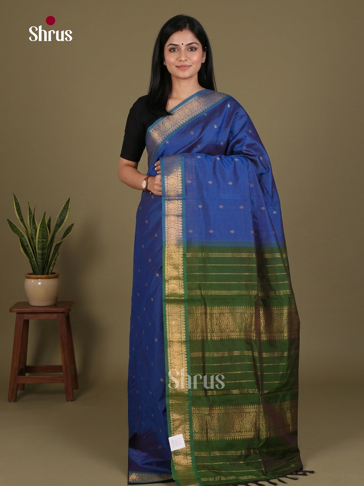 Silkcotton-halfpure Saree - EES16194 - Shop on Shrus.com