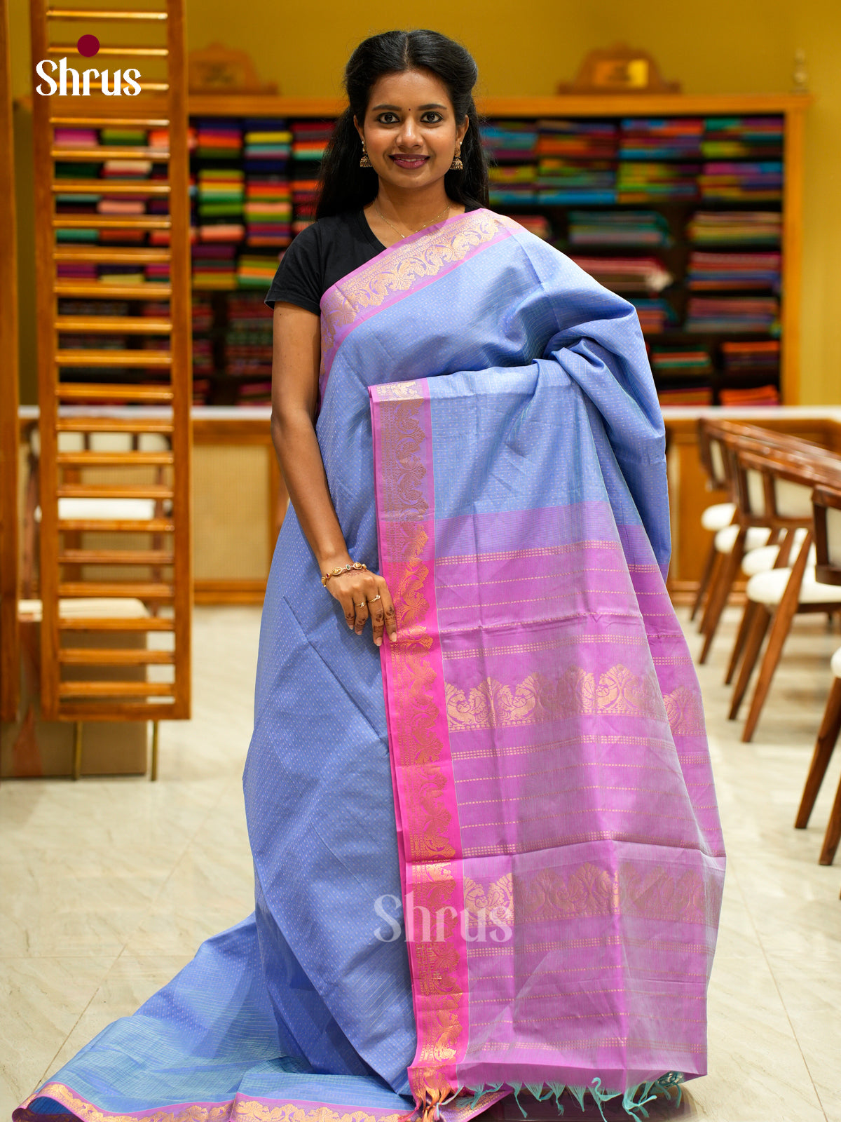 Silkcotton-halfpure Saree - EES16293