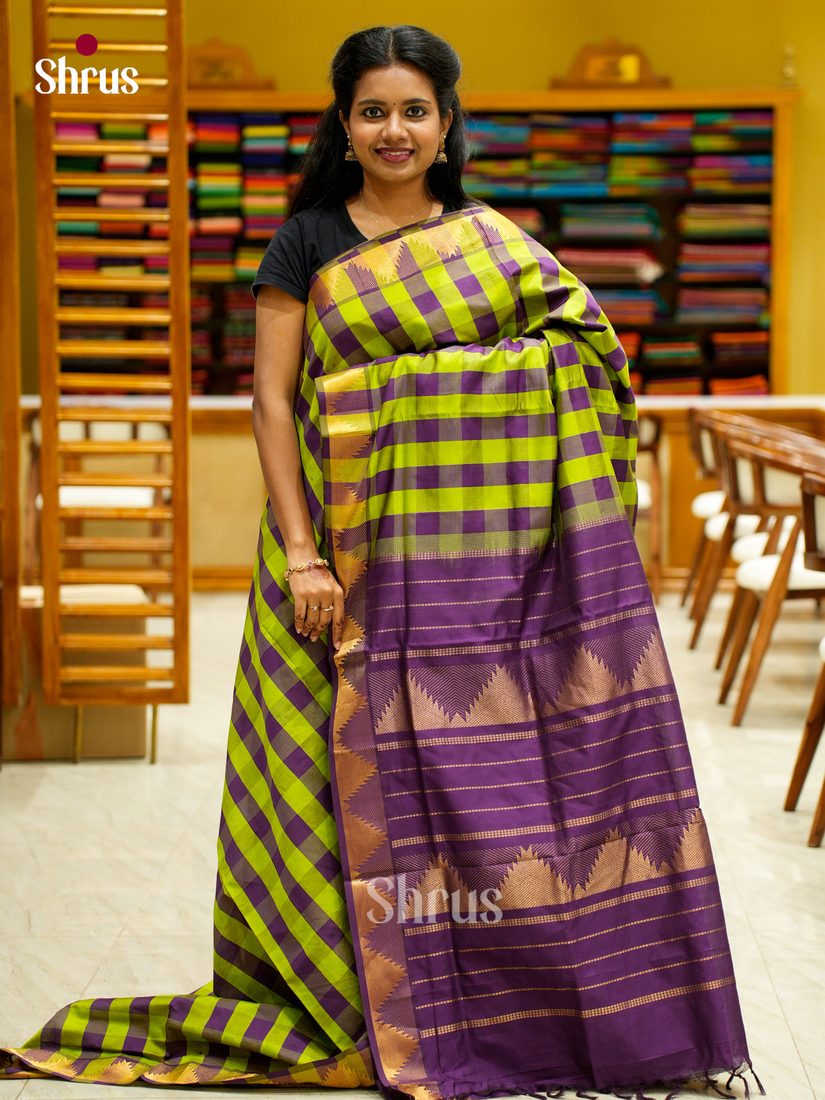 Silkcotton-halfpure Saree - EES16342