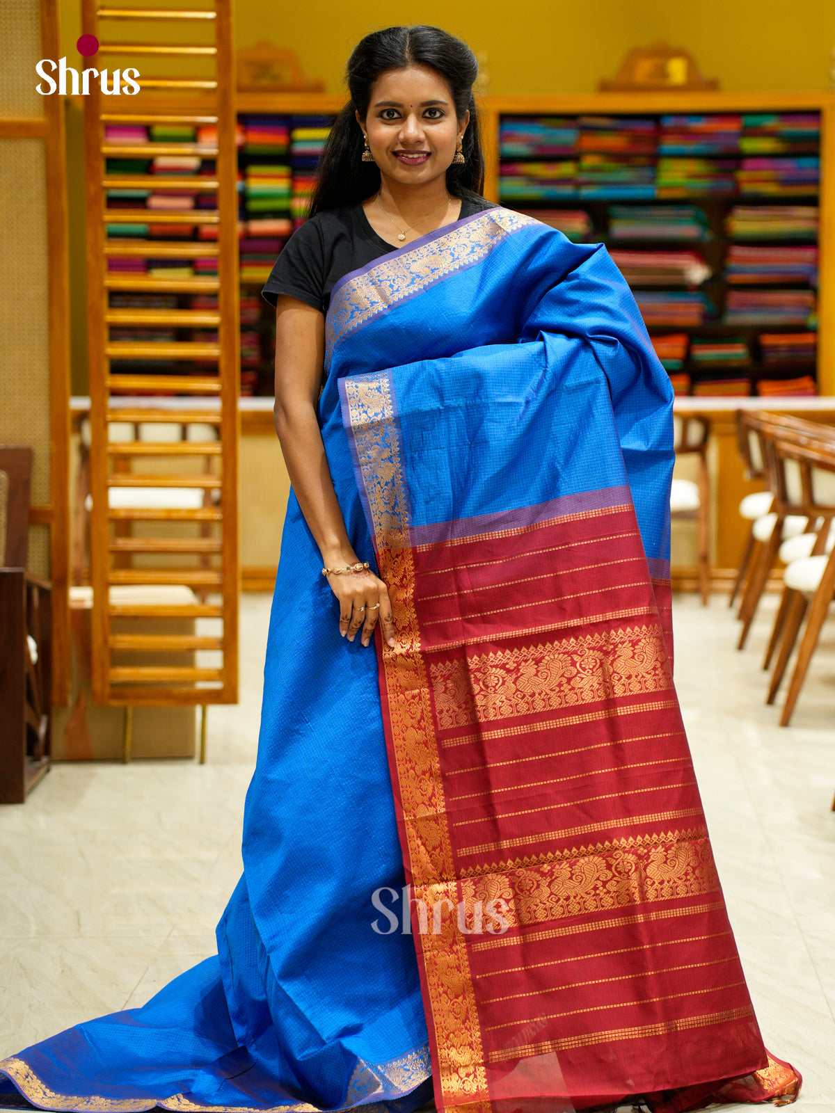 Silkcotton-halfpure Saree - EES16352