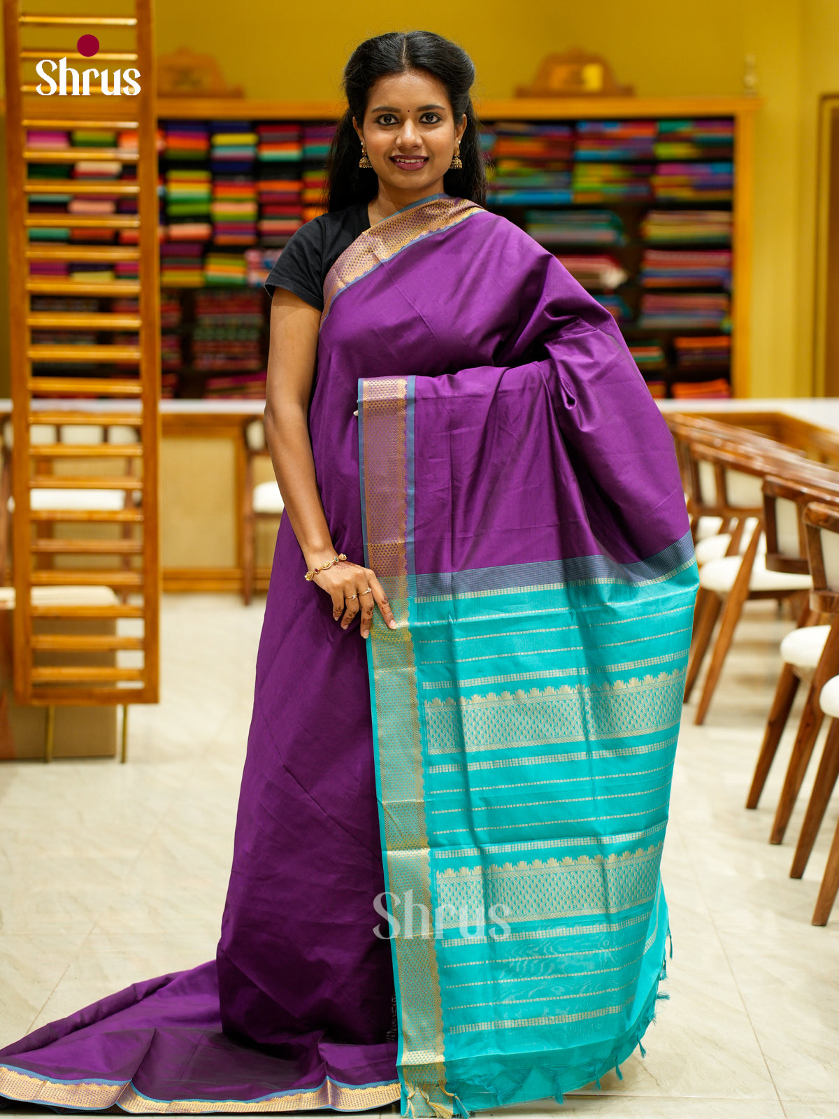 Silkcotton-halfpure Saree - EES16364