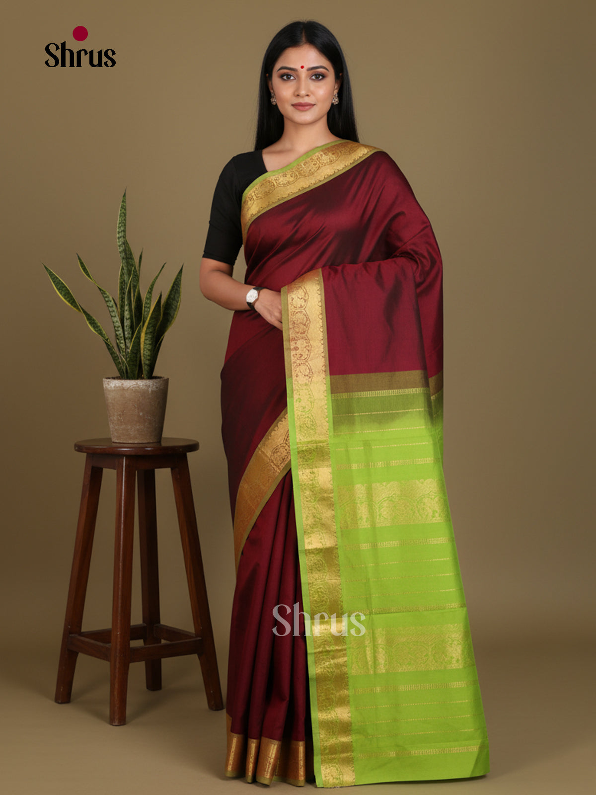 Silkcotton-halfpure Saree - EES16499 - Shop on Shrus.com