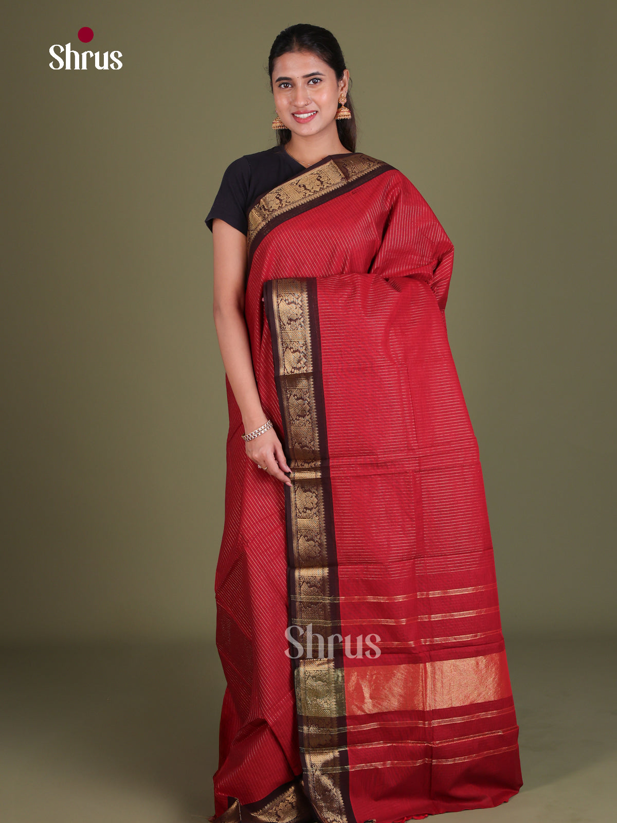 Chettinad Cotton Saree - EES18018 - Shop on Shrus.com