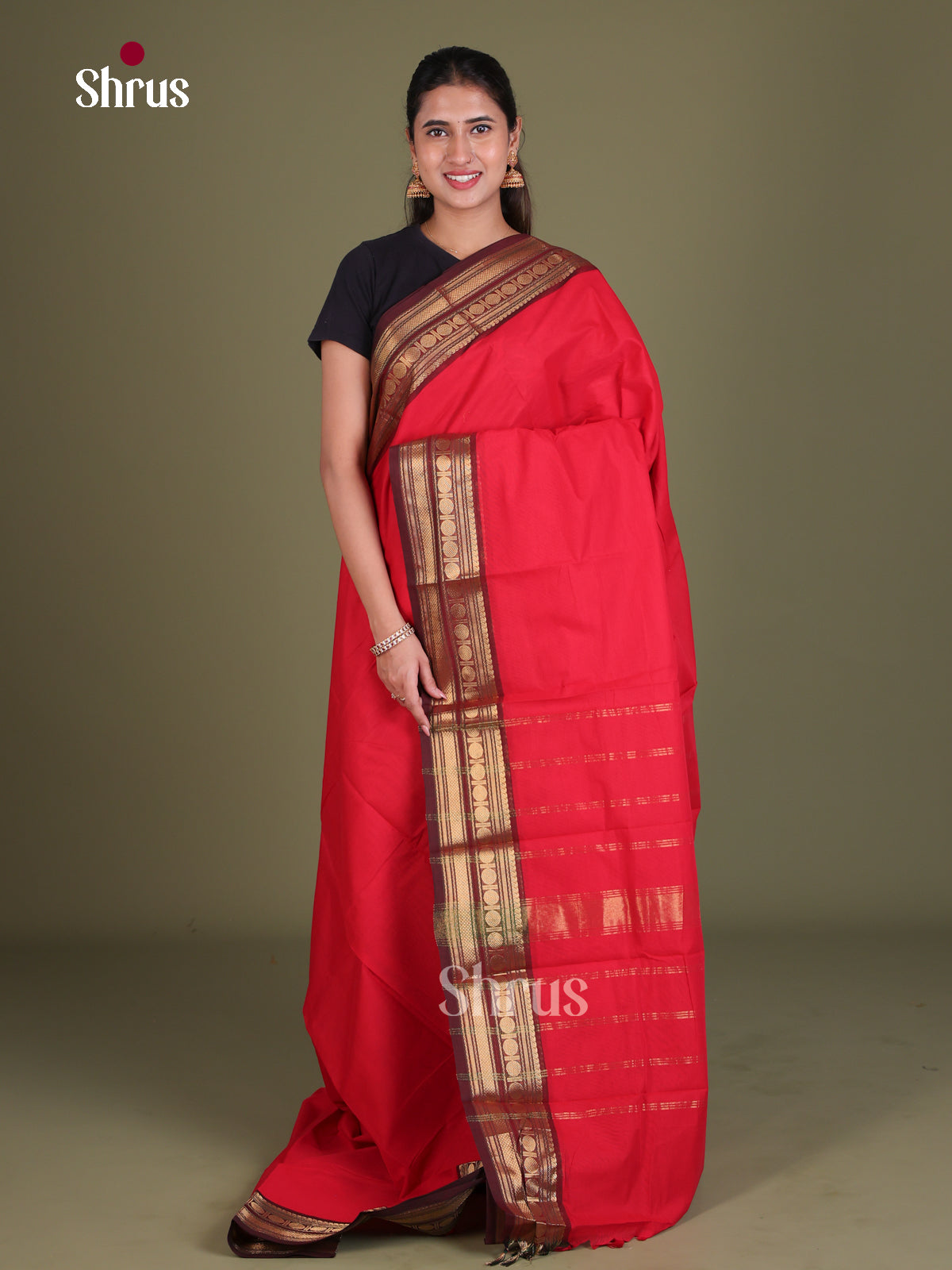 Chettinad Cotton Saree - EES18046 - Shop on Shrus.com