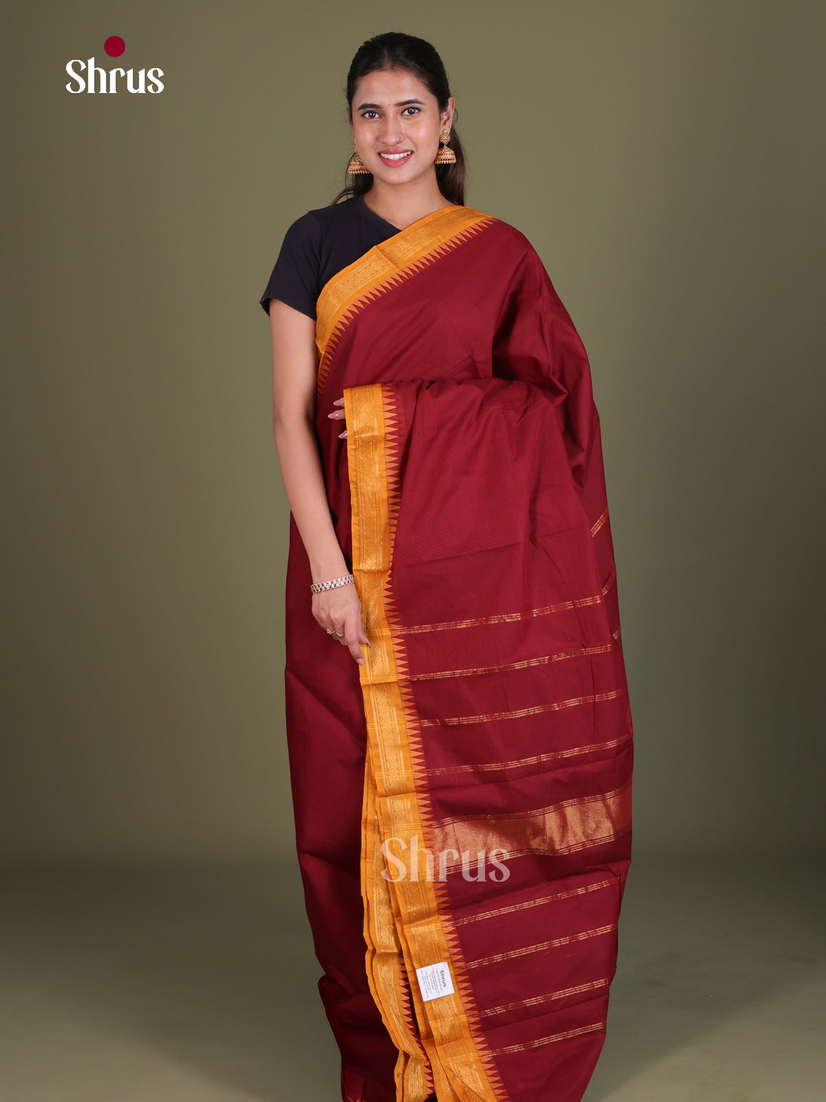 Chettinad Cotton Saree - EES18053 - Shop on Shrus.com