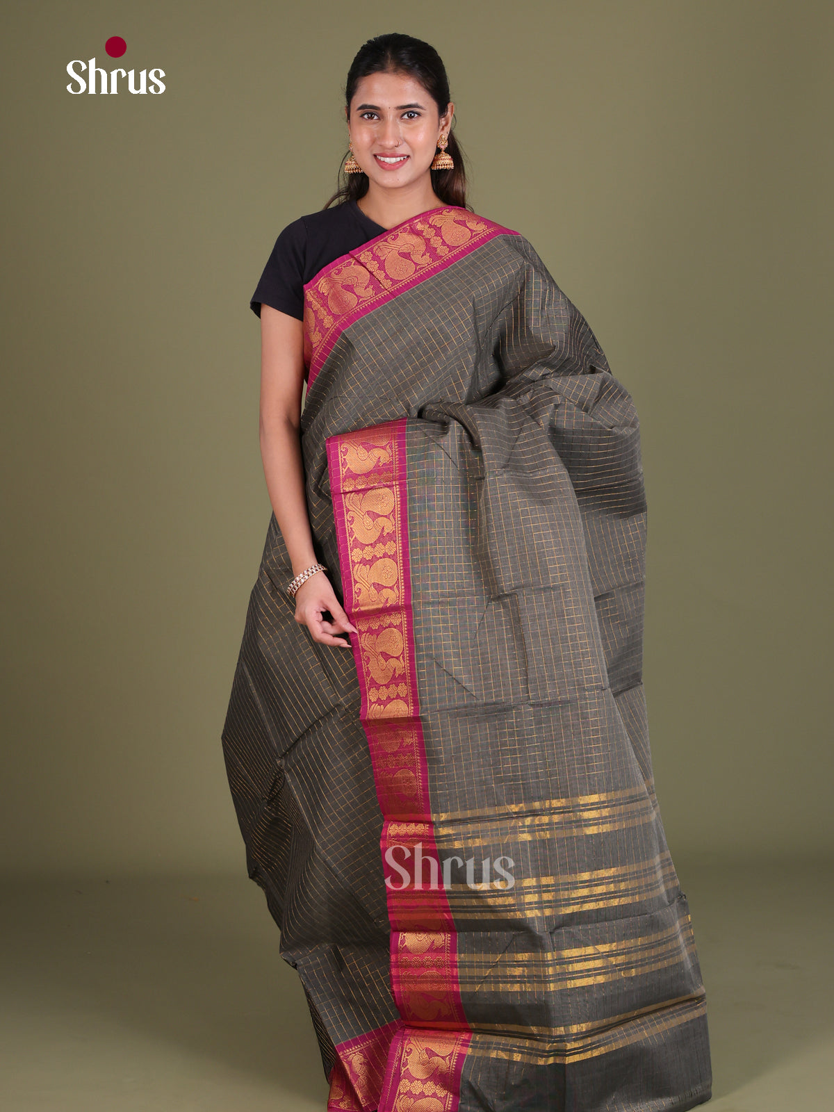 Sungudi Cotton Saree - EES18079 - Shop on Shrus.com