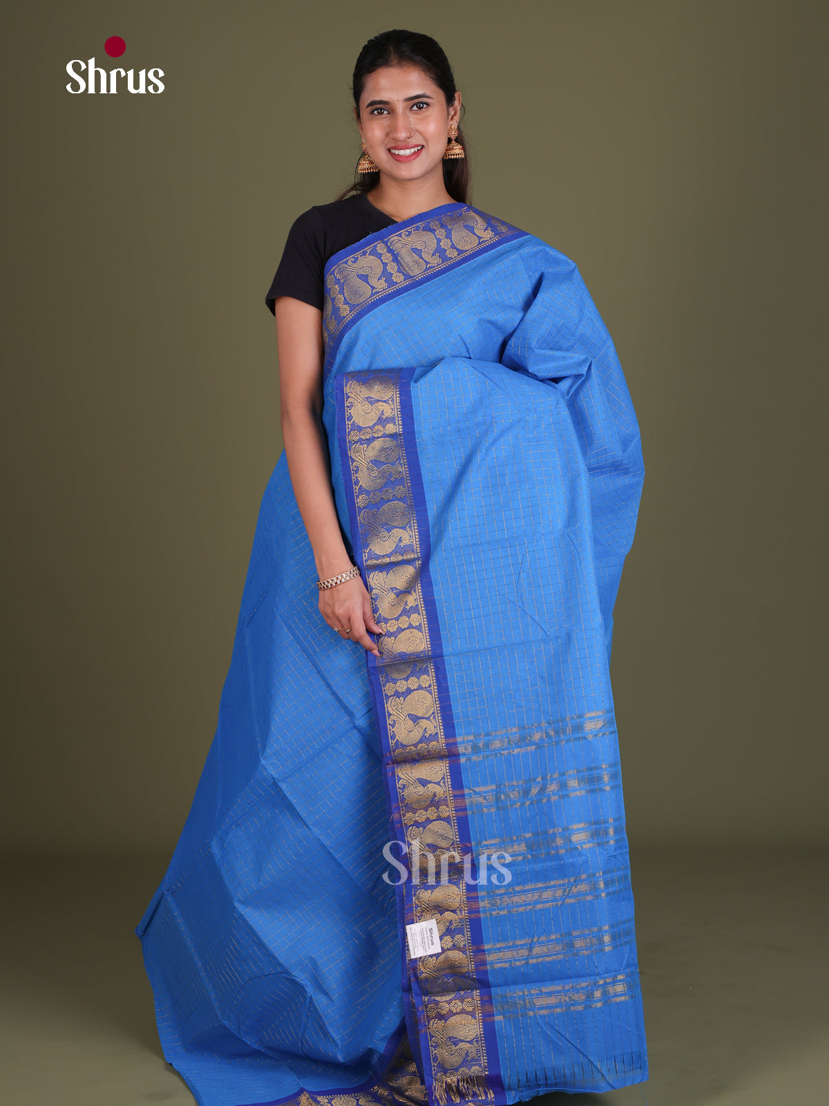 Sungudi Cotton Saree - EES18087 - Shop on Shrus.com