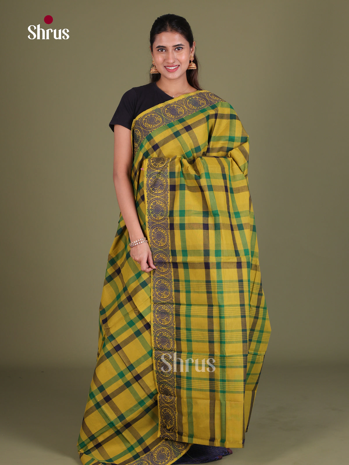 Chettinad Cotton Saree - EES18090 - Shop on Shrus.com